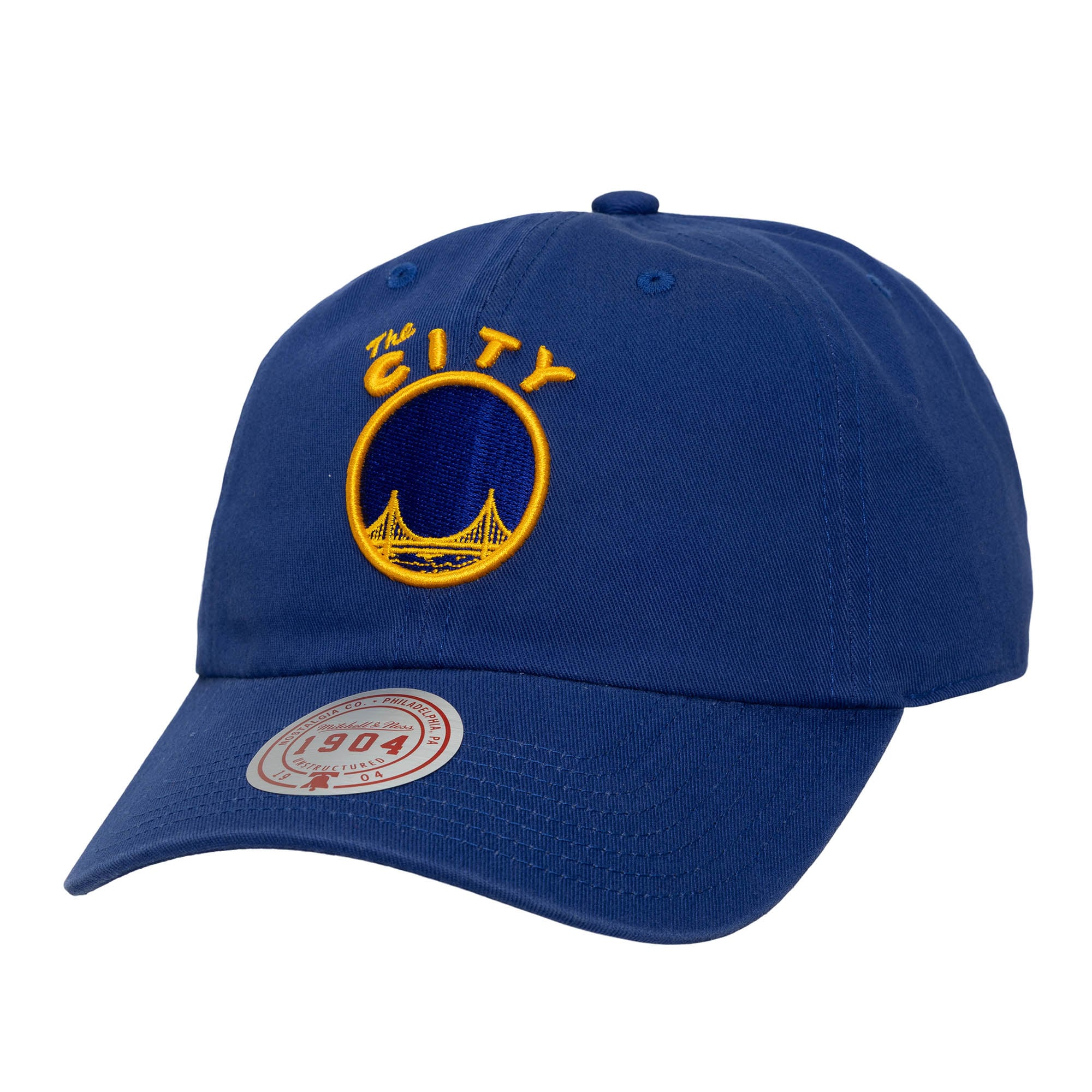 Men's Golden State Warriors Mitchell & Ness Navy Hardwood Classics 1904 Adjustable Hat