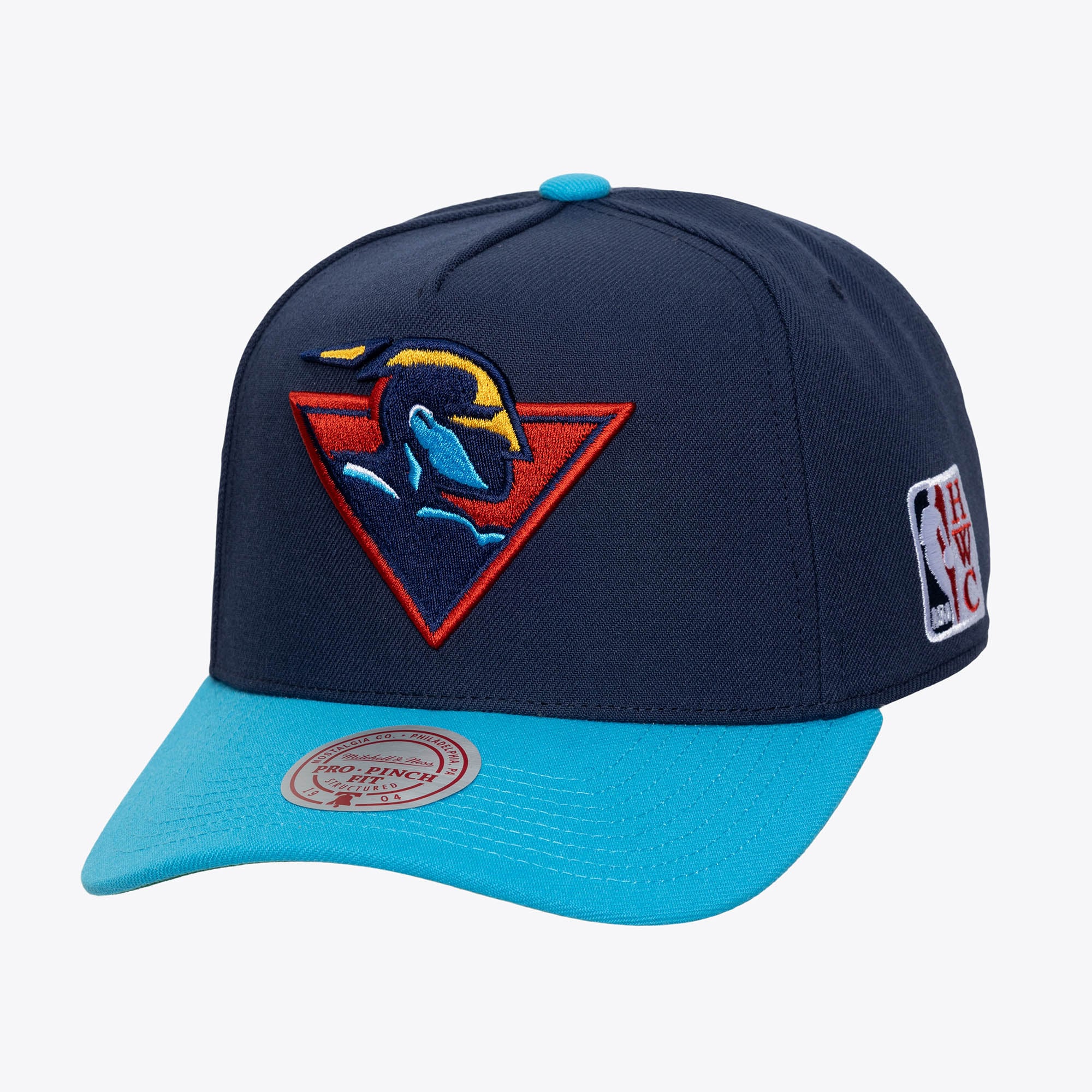 Men's Golden State Warriors Mitchell & Ness Navy Hardwood Classics Legendary Away Pro-Pinch Adjustable Hat