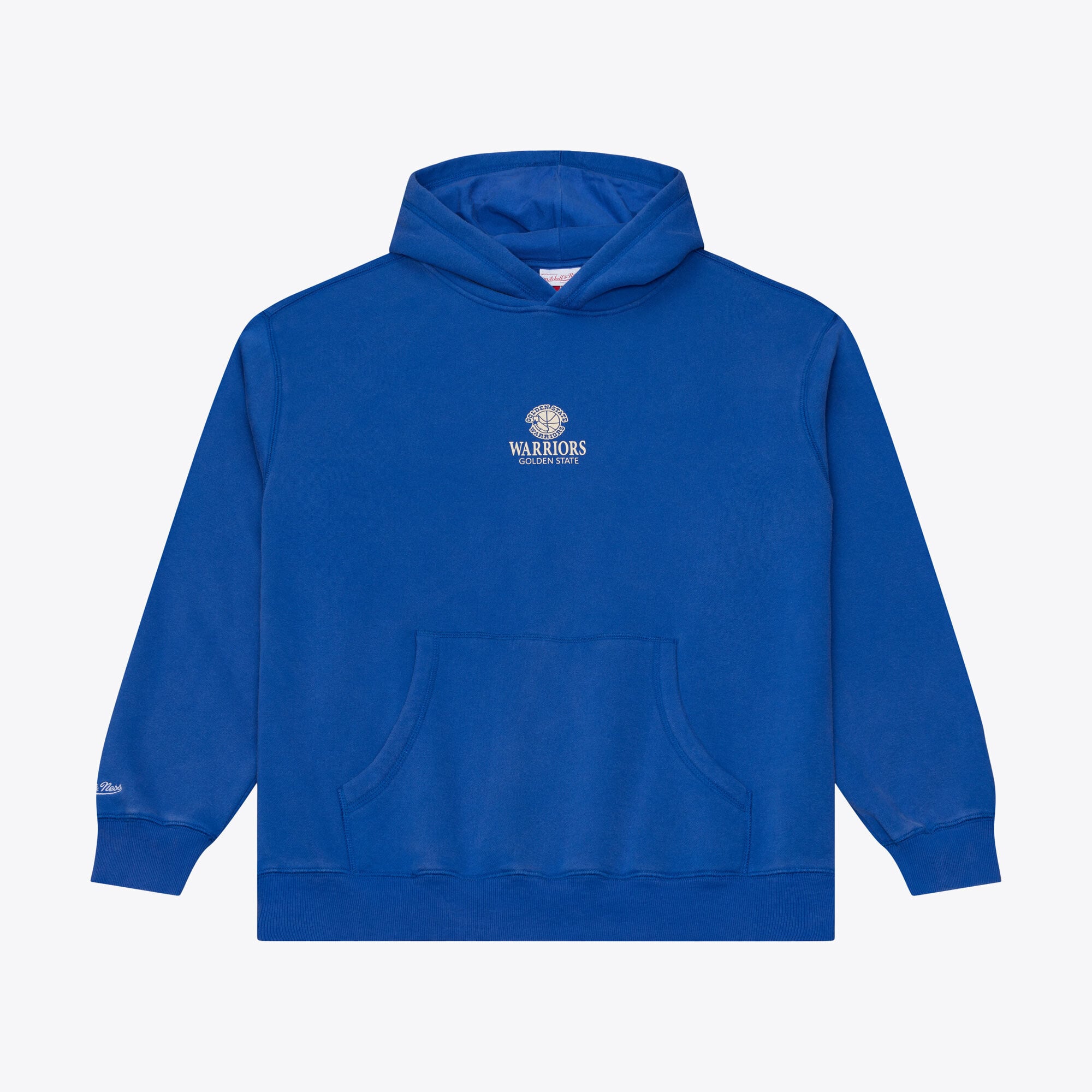 Sweat à capuche en polaire Mitchell & Ness Royal Golden State Warriors pour homme