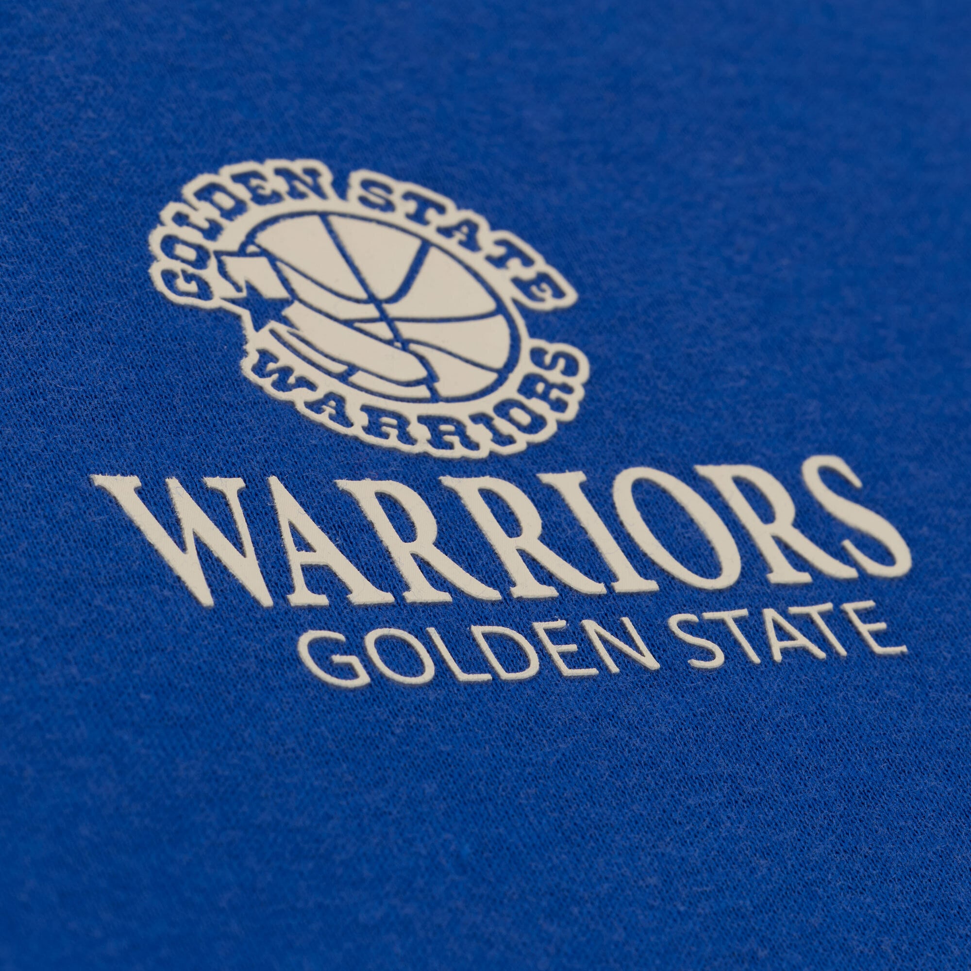 Sweat à capuche en polaire Mitchell & Ness Royal Golden State Warriors pour homme