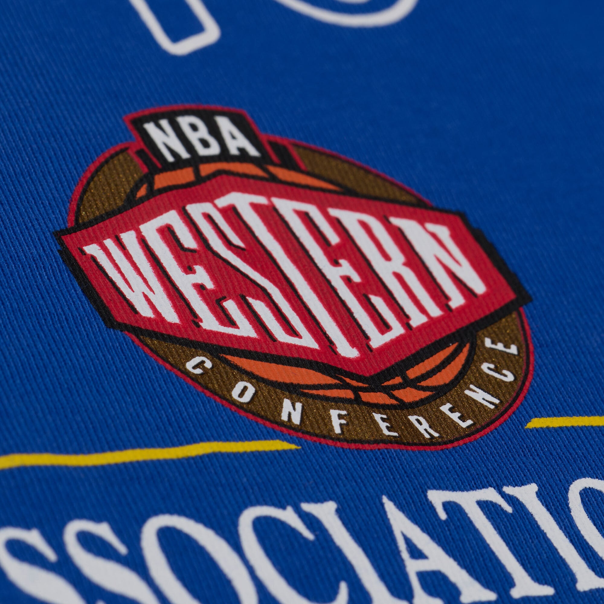 T-shirt graphique Mitchell & Ness Royal Golden State Warriors pour homme