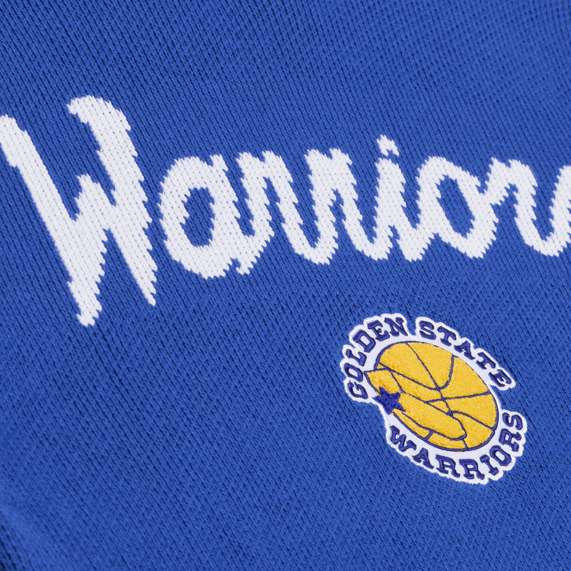 Pull Mitchell & Ness Royal Golden State Warriors pour homme