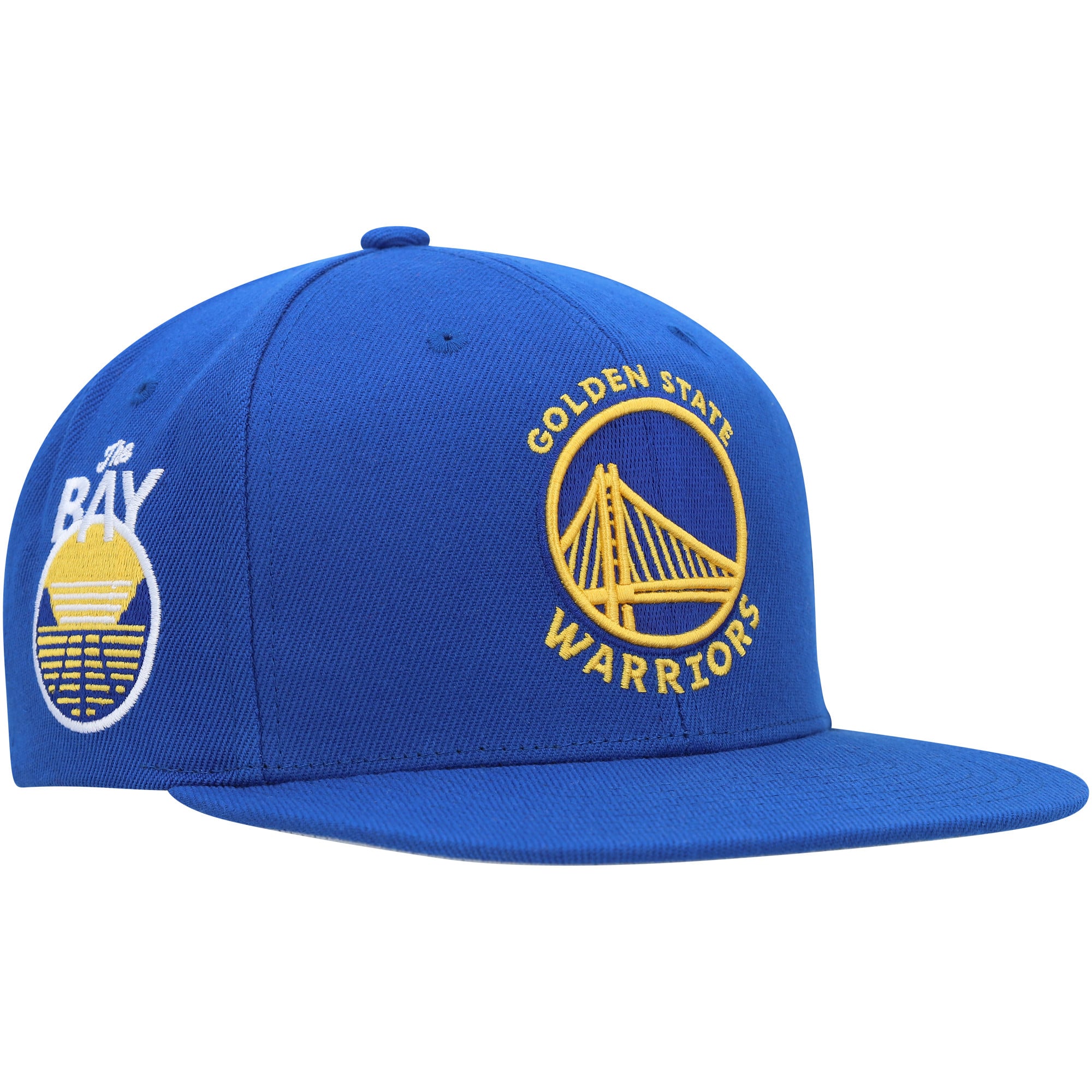 Men's Golden State Warriors Mitchell & Ness Royal Side Core 2.0 Snapback Hat