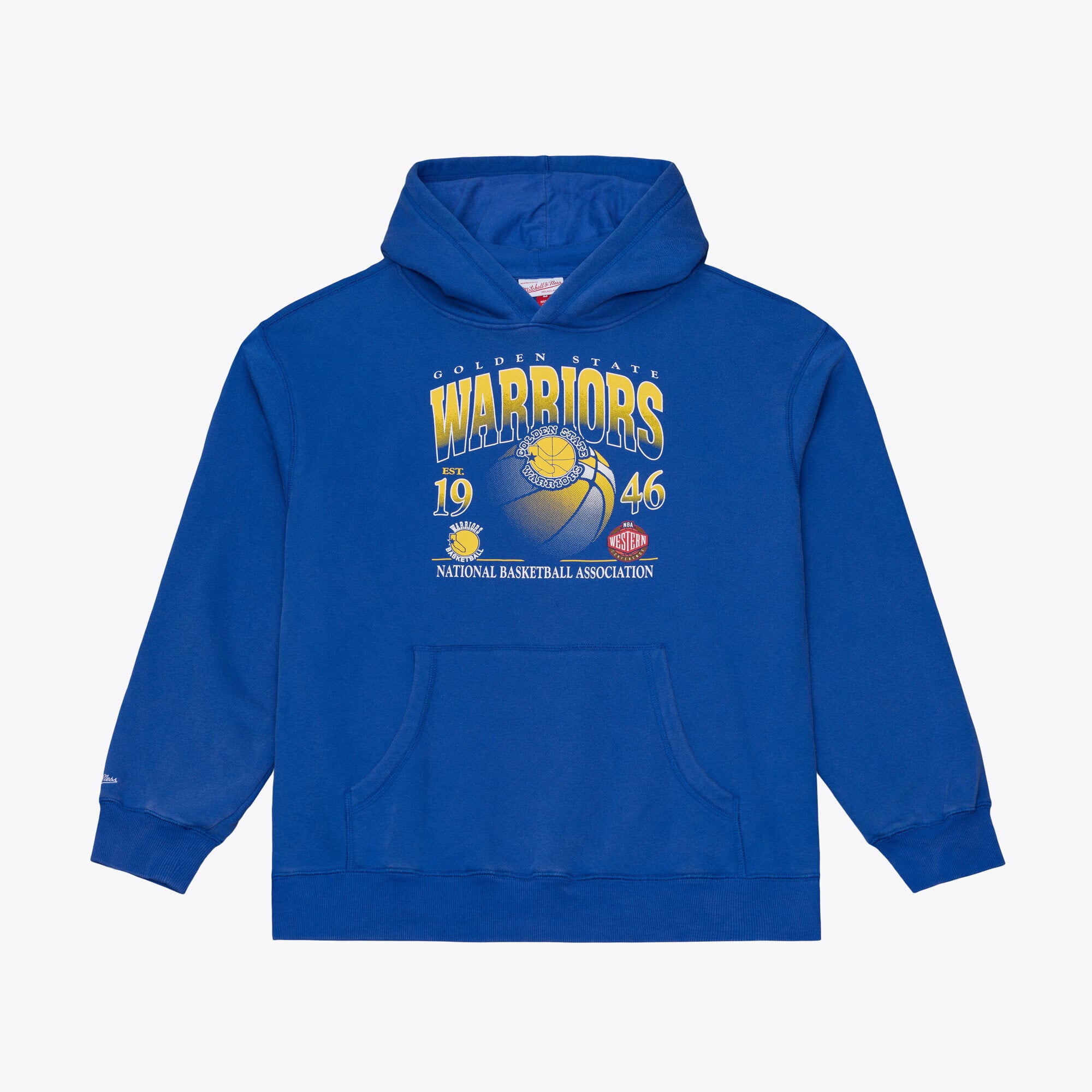 Sweat à capuche Mitchell & Ness Royal Golden State Warriors Street Graphics pour homme
