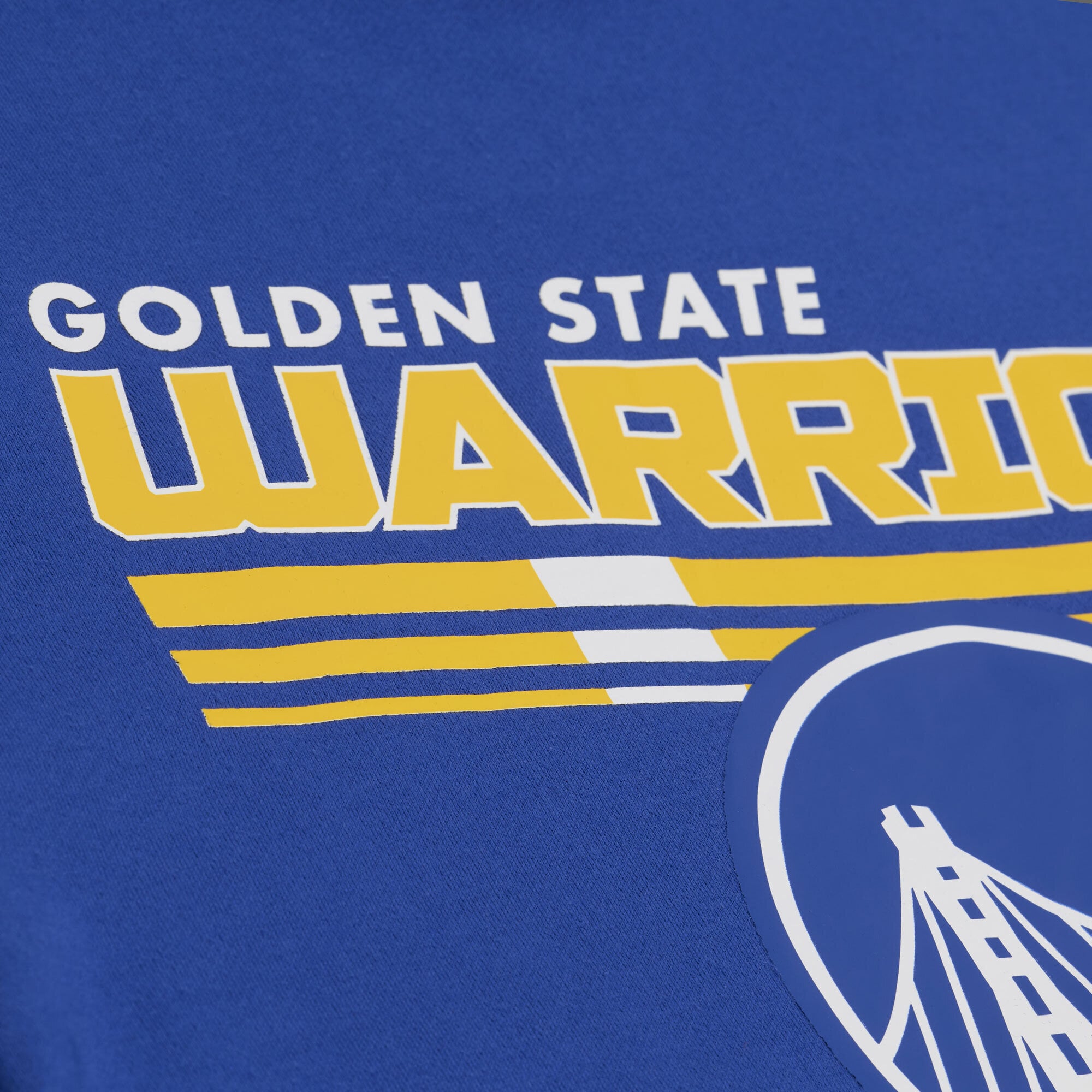 Sweat à capuche en polaire Mitchell & Ness Royal Golden State Warriors triple motif carreaux pour homme