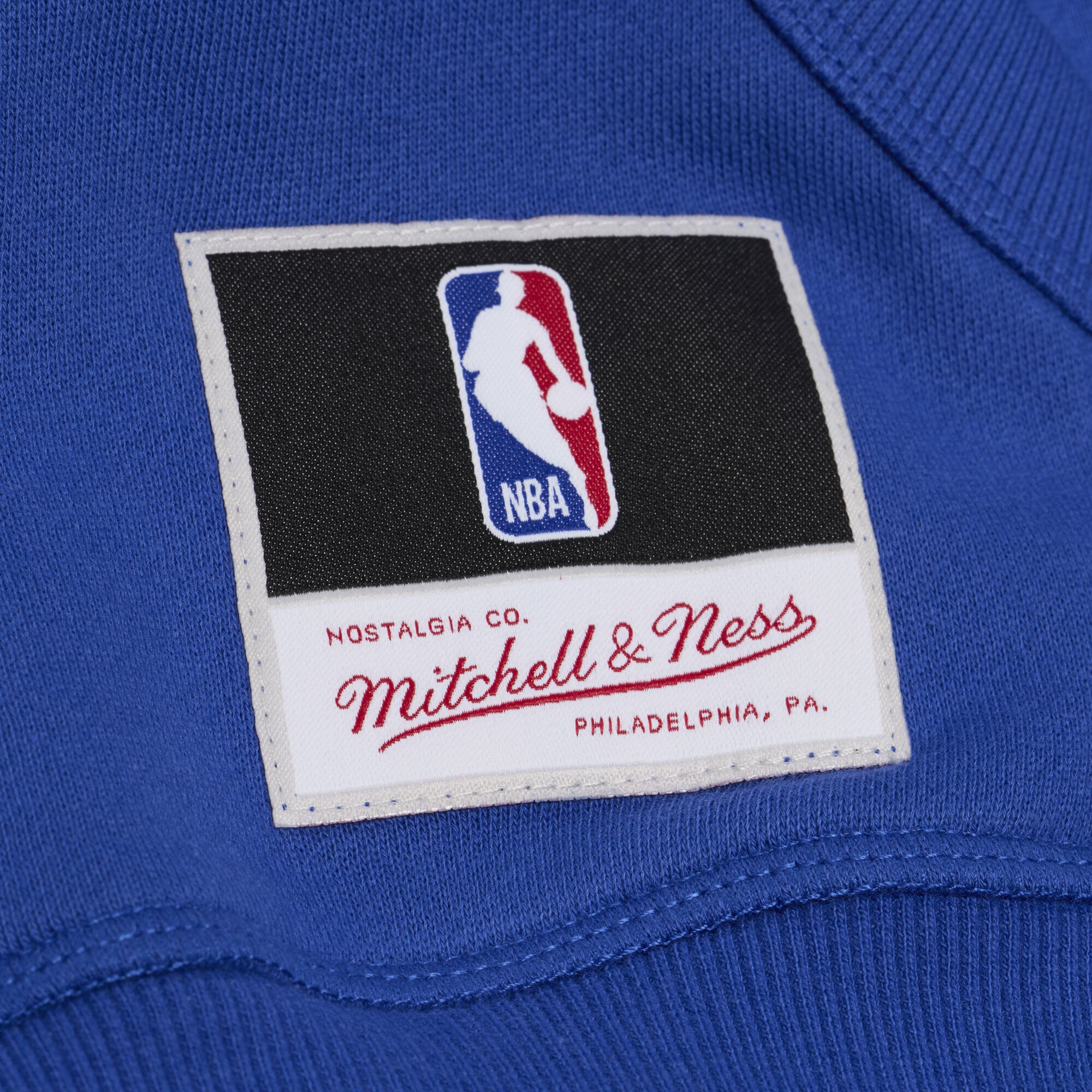 Sweat à capuche en polaire Mitchell & Ness Royal Golden State Warriors triple motif carreaux pour homme