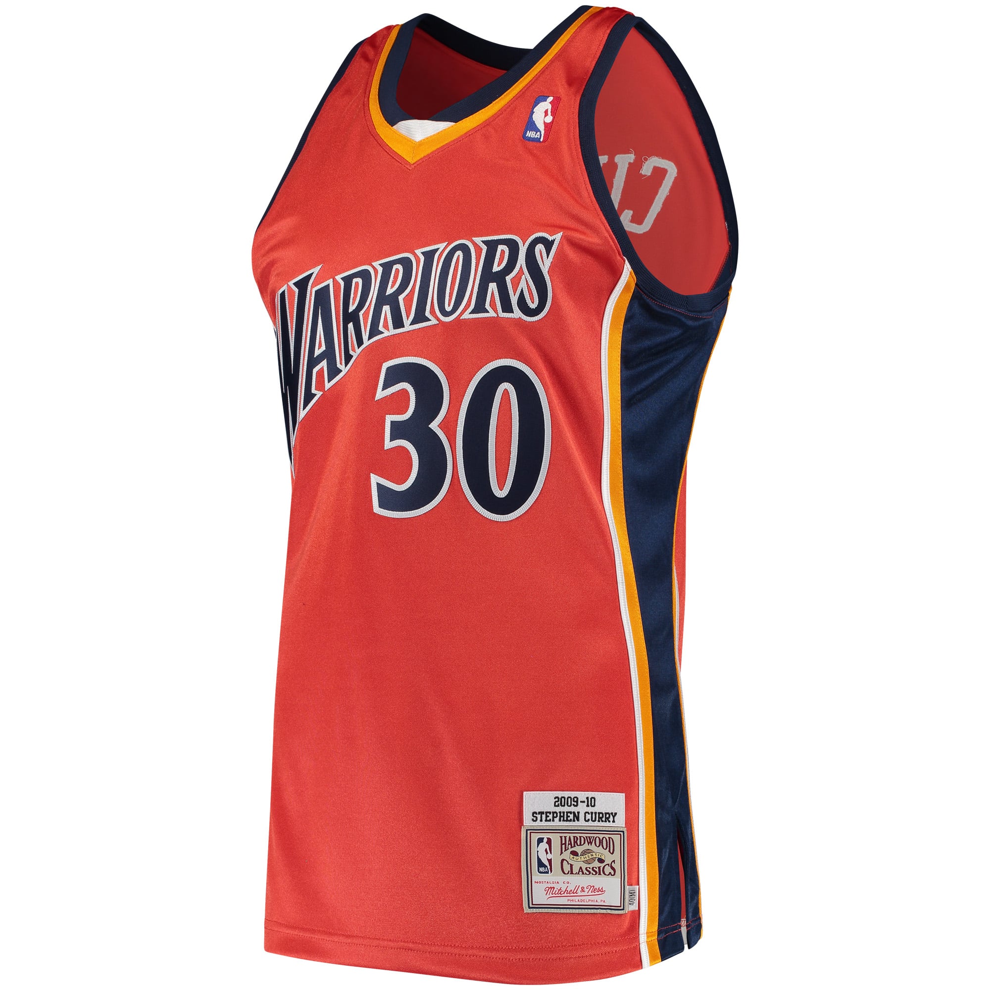Men's Mitchell & Ness Stephen Curry Orange Golden State Warriors