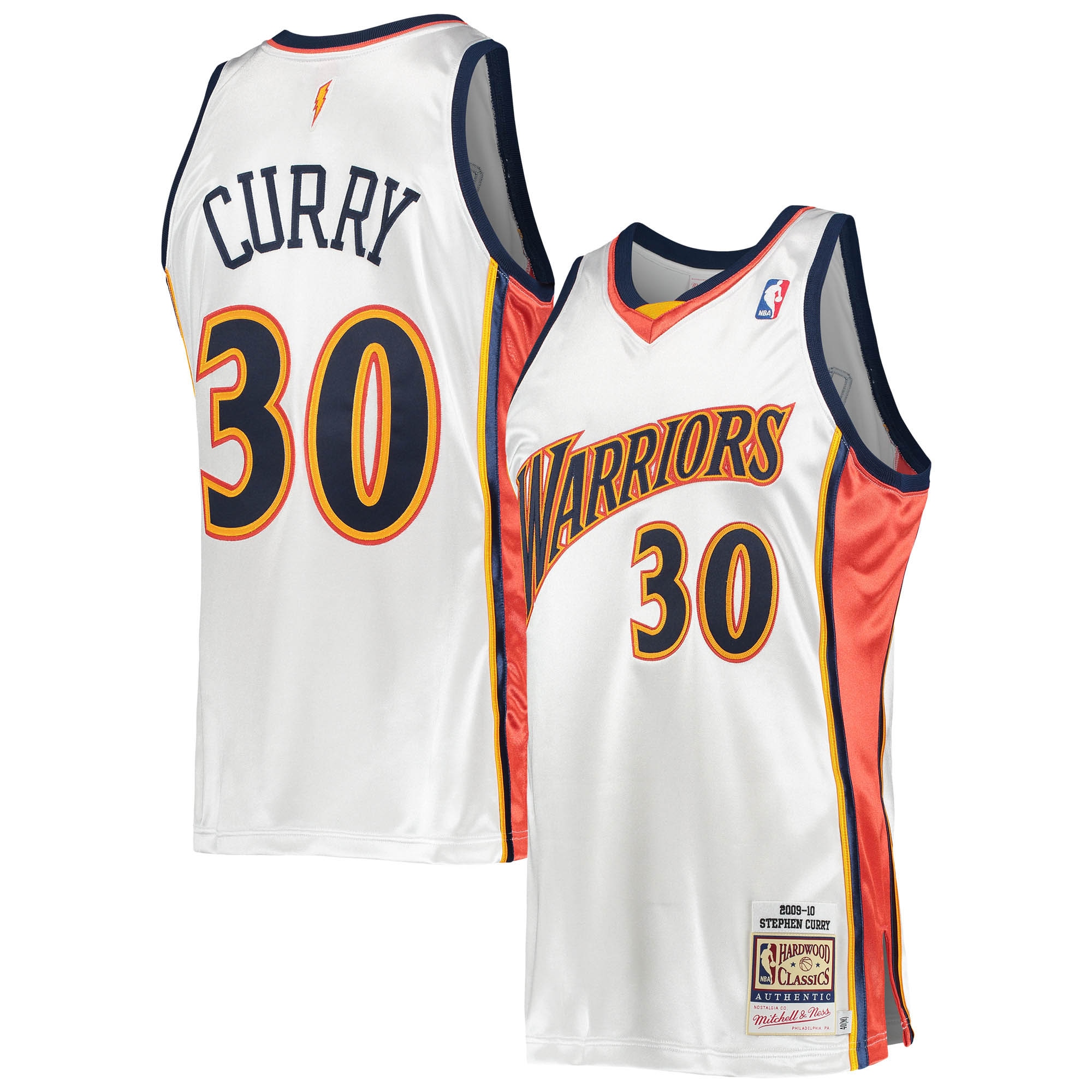 Men's Mitchell & Ness Stephen Curry White Golden State Warriors