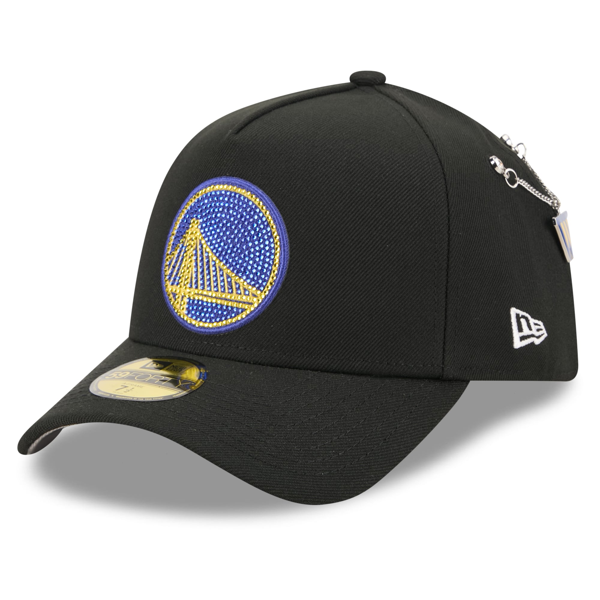 Men's New Era Black Golden State Warriors 2026 NBA Draft On-Stage Crystal A-Frame 59FORTY Fitted Hat
