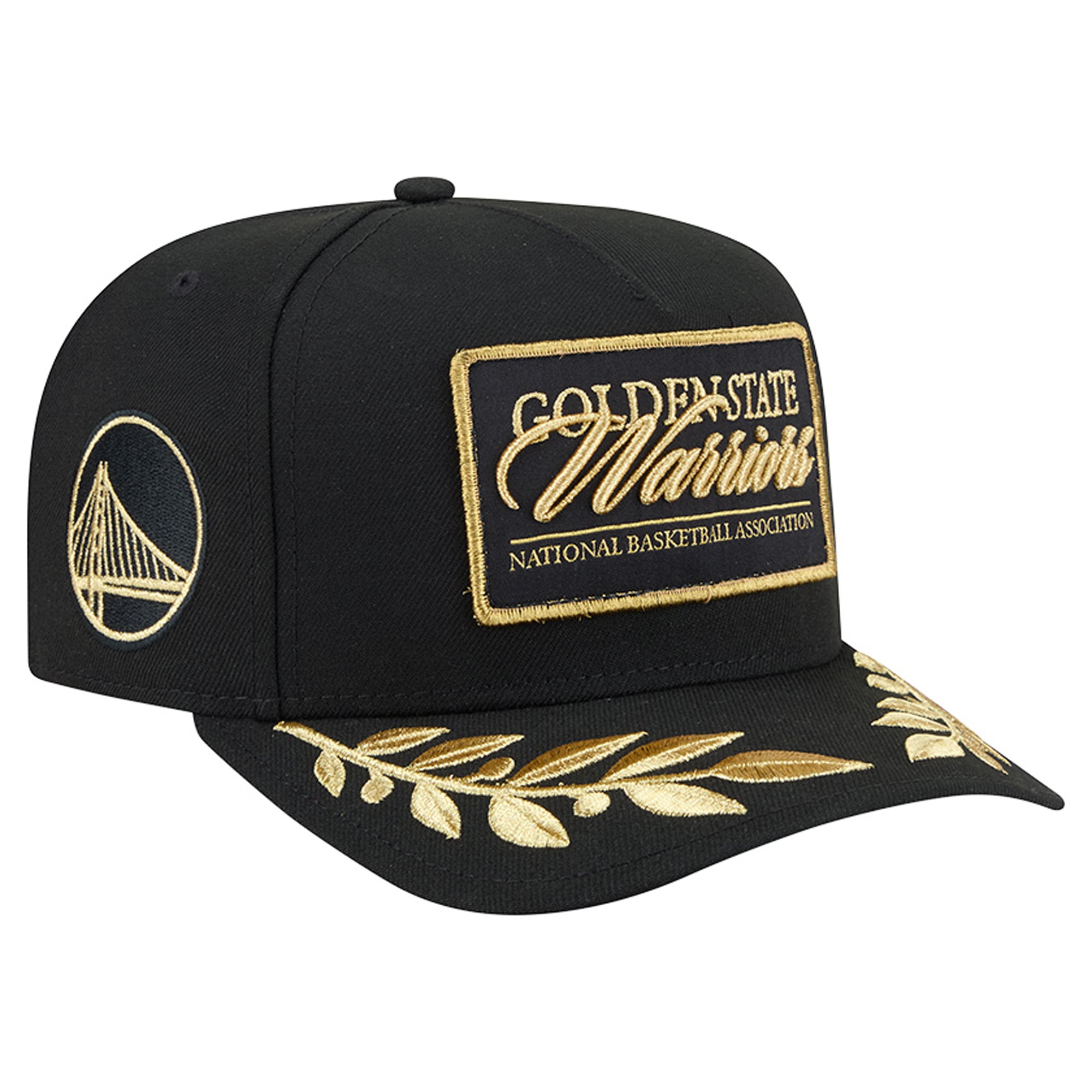 Men's New Era  Black Golden State Warriors Golden 9FIFTY Snapback Hat