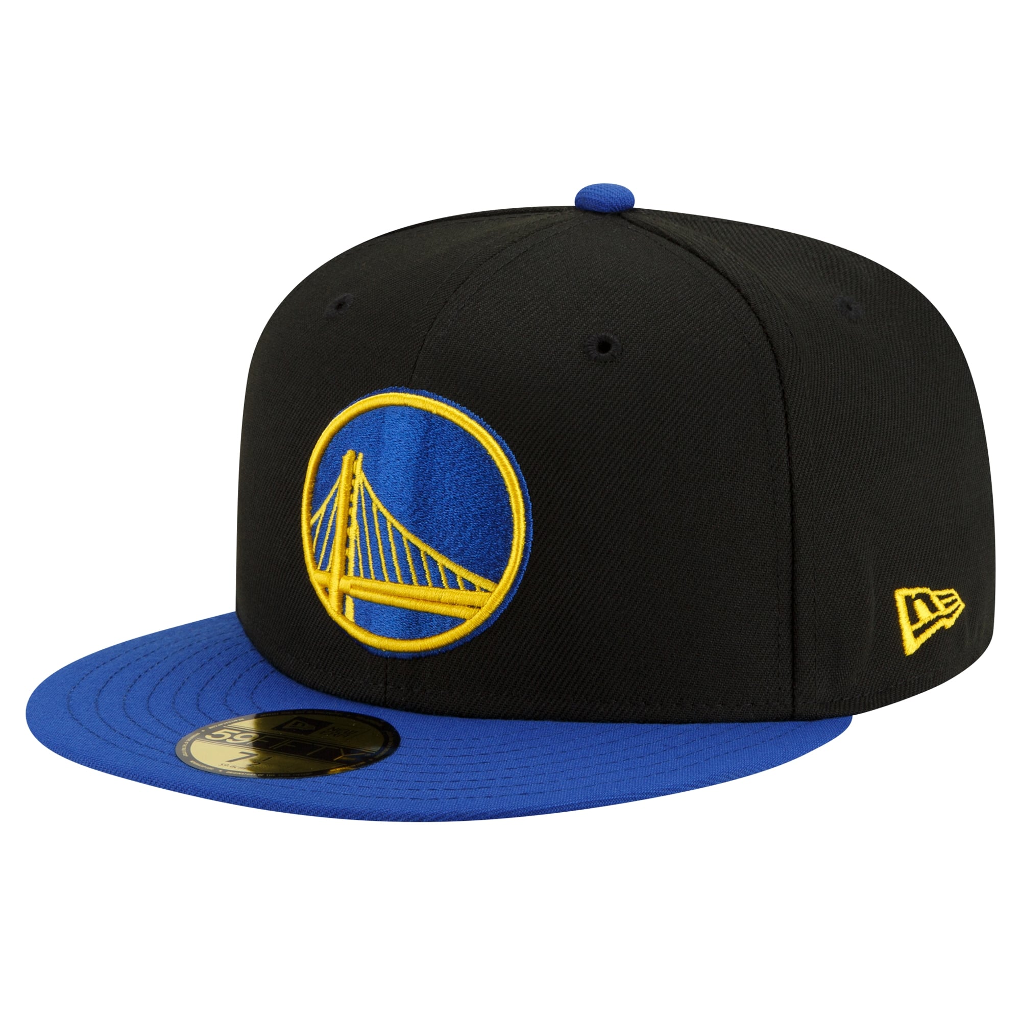 Men's Golden State Warriors New Era Black/Royal 2-Tone 59FIFTY Fitted Hat