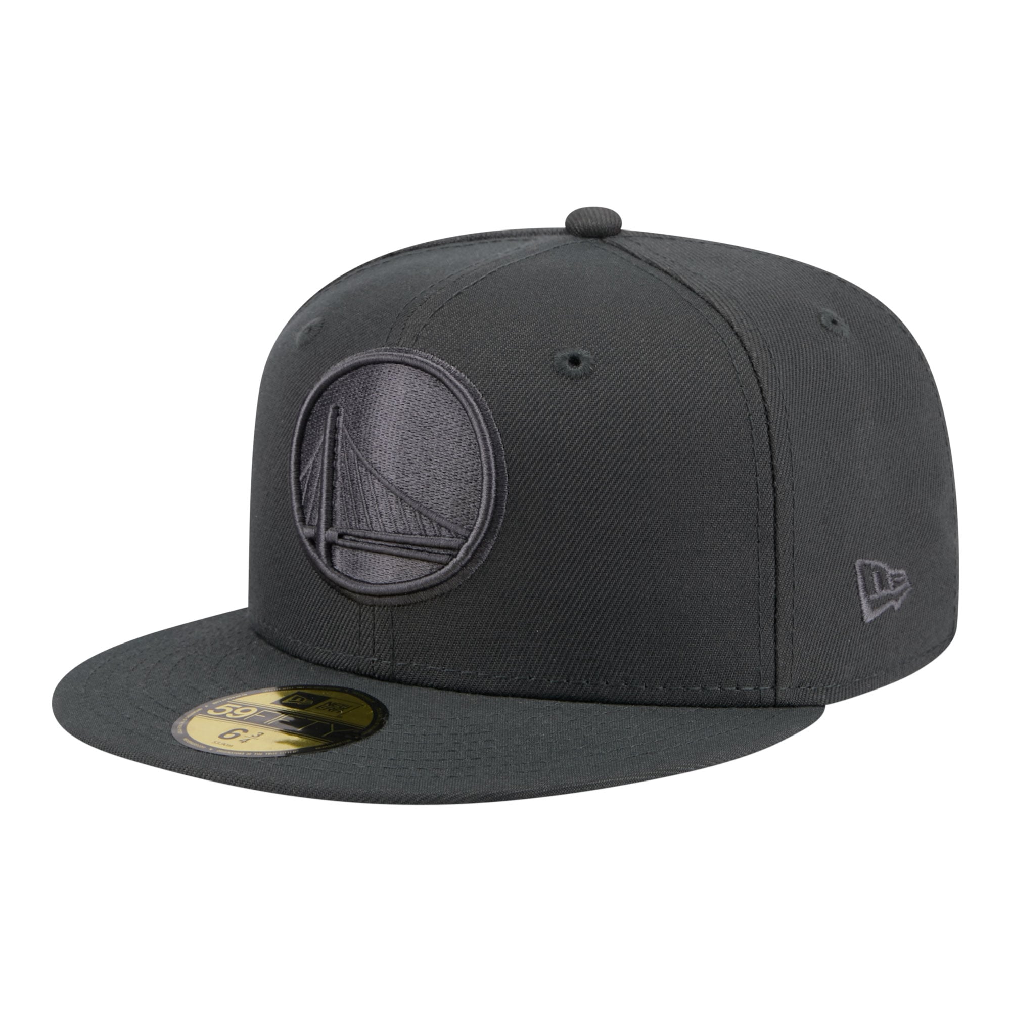 Men's New Era Charcoal Golden State Warriors Tonal Color Pack 59FIFTY Fitted Hat