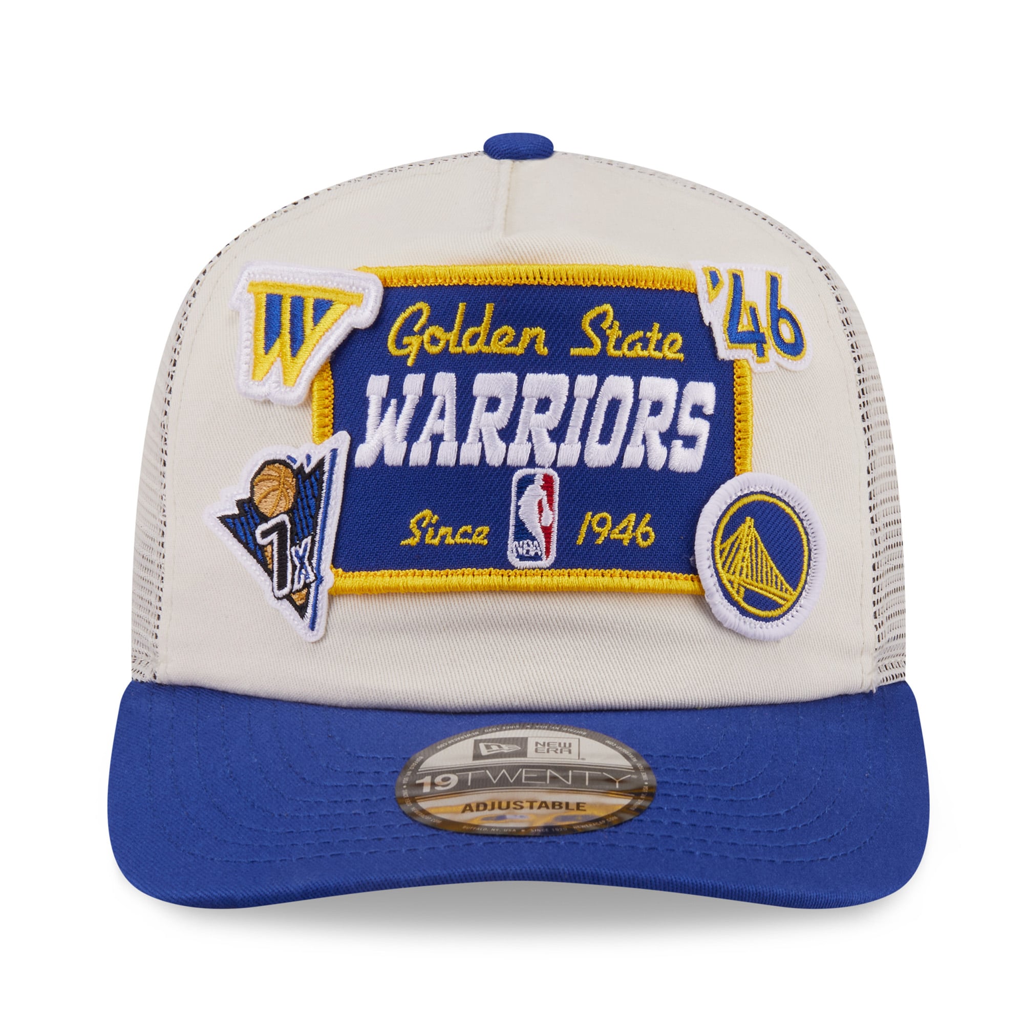Casquette ajustable New Era Royal Golden State Warriors 19TWENTY pour homme