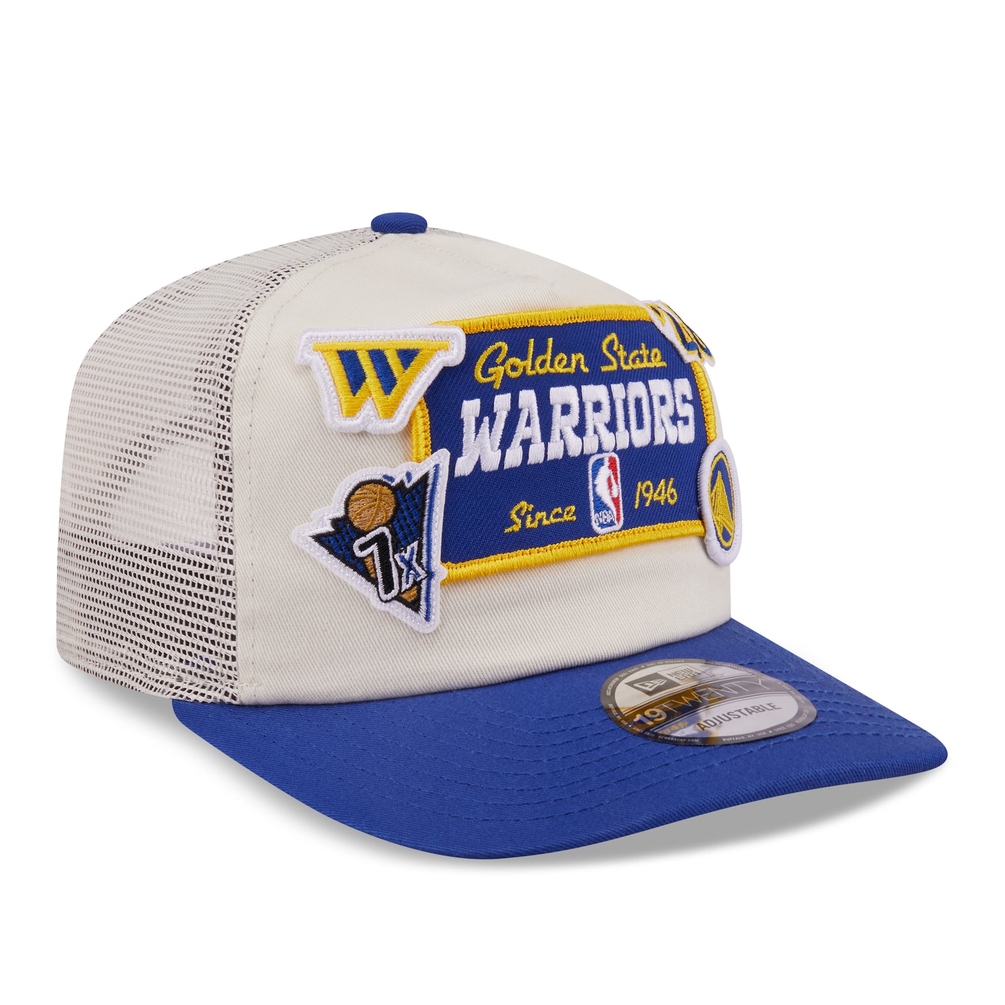 Casquette ajustable New Era Royal Golden State Warriors 19TWENTY pour homme