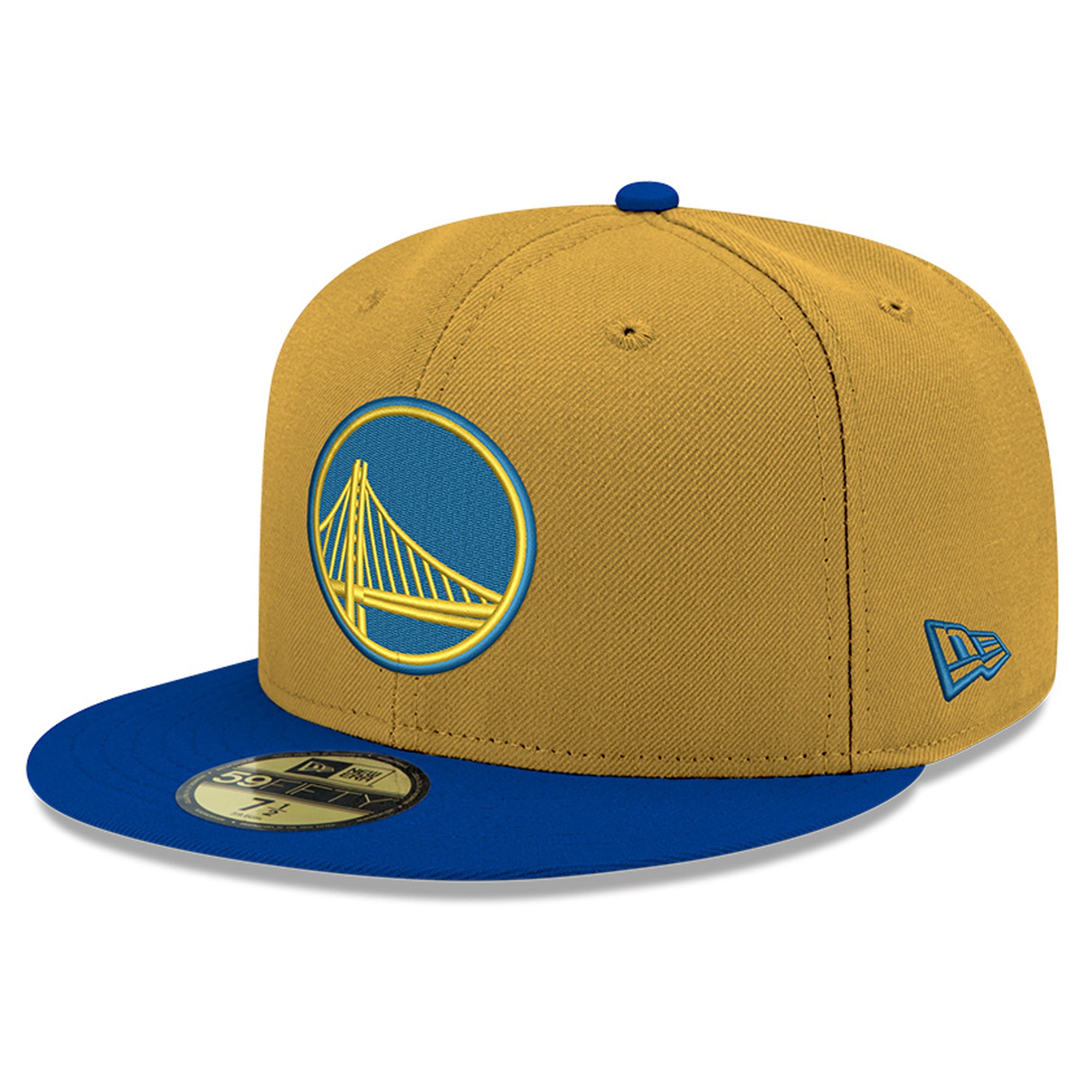 Men's Golden State Warriors New Era Gold Two-Tone 59FIFTY Fitted Hat