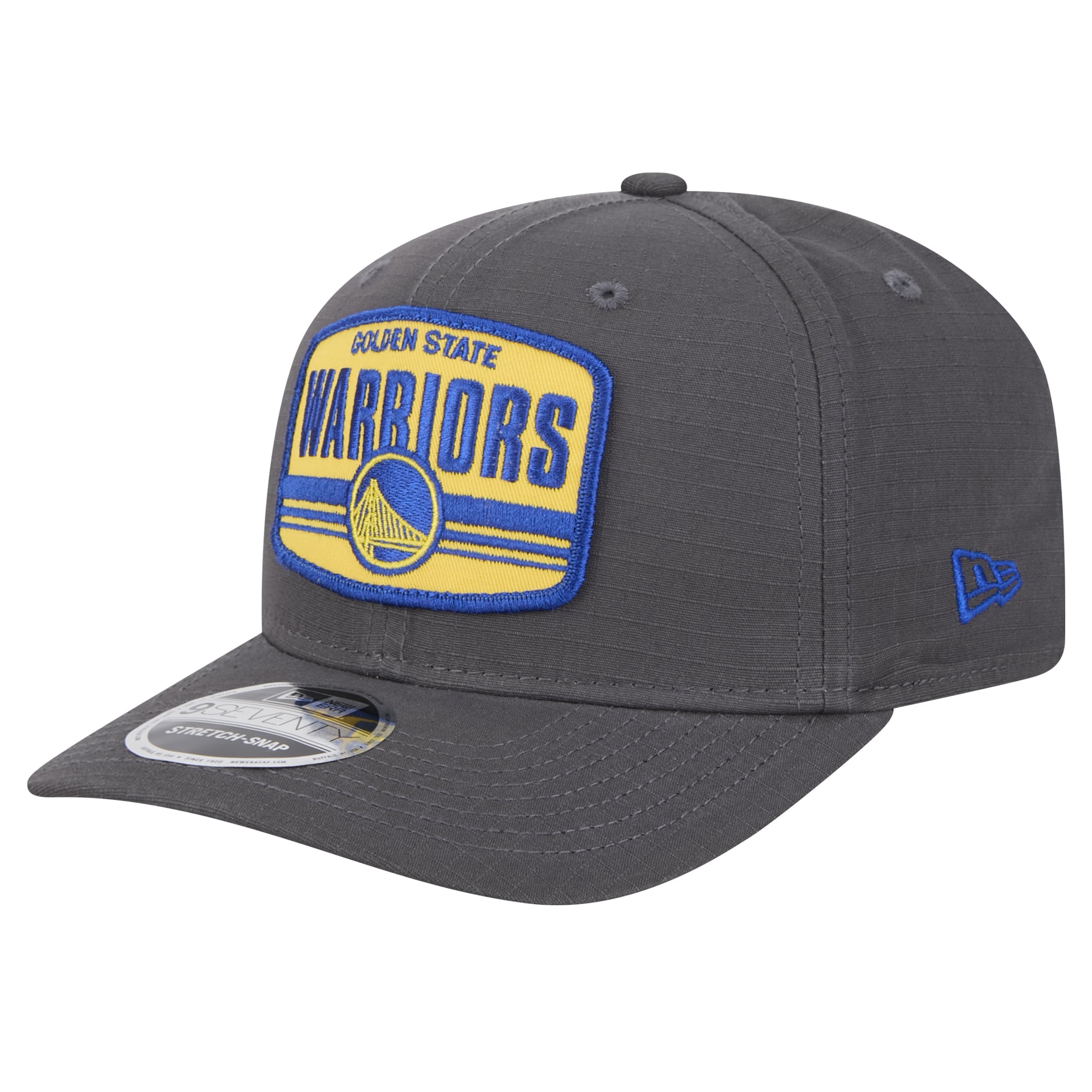 Men's Golden State Warriors New Era Graphite Team Elevated Patch 9SEVENTY Adjustable Hat