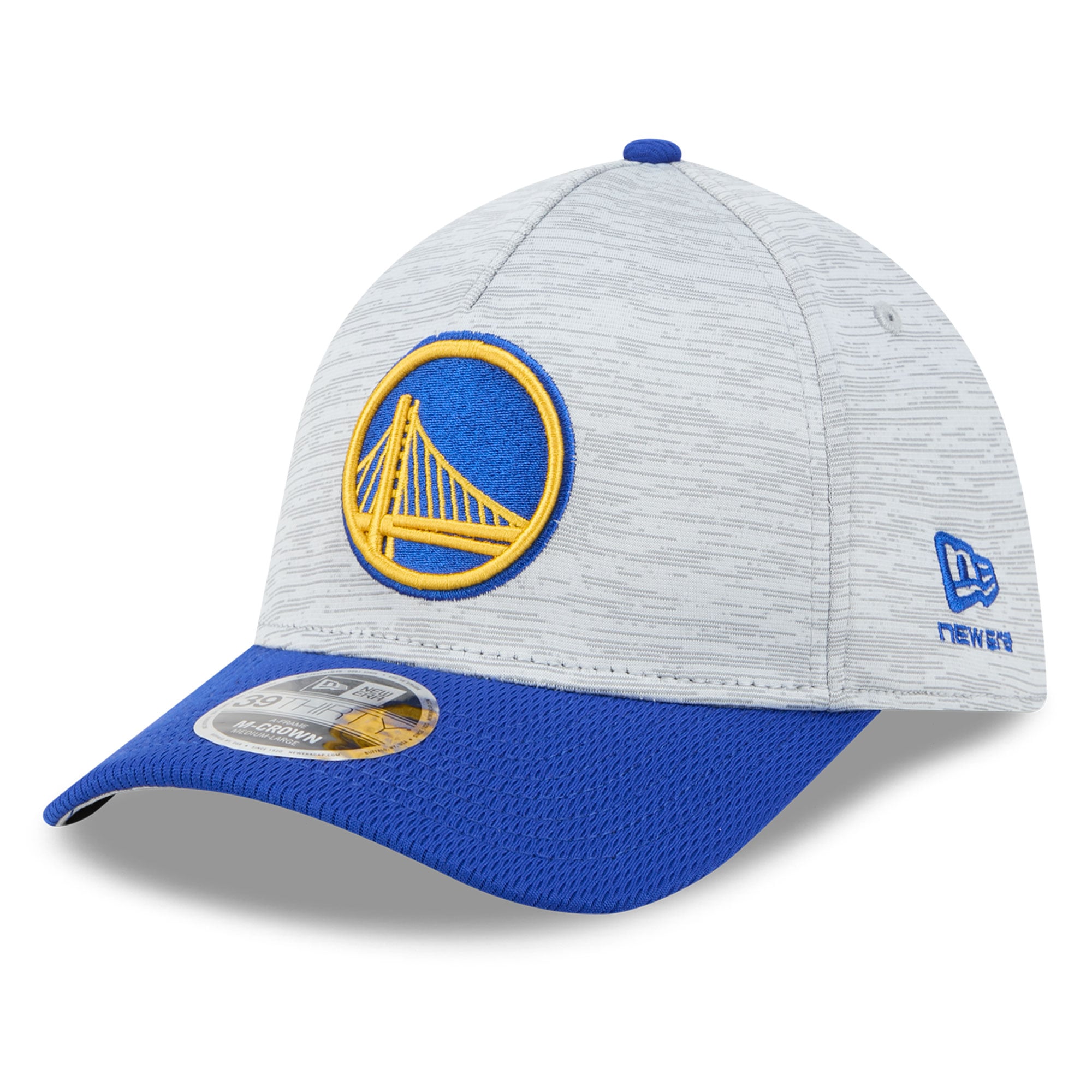 Men's New Era  Gray Golden State Warriors 39THIRTY M-Crown Tech Stretch Hat