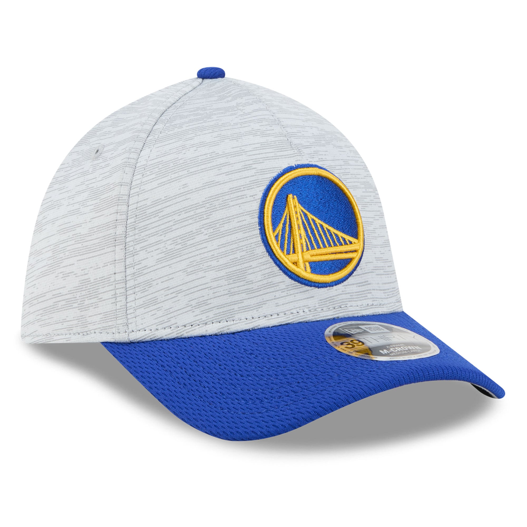 Men's New Era  Gray Golden State Warriors 39THIRTY M-Crown Tech Stretch Hat