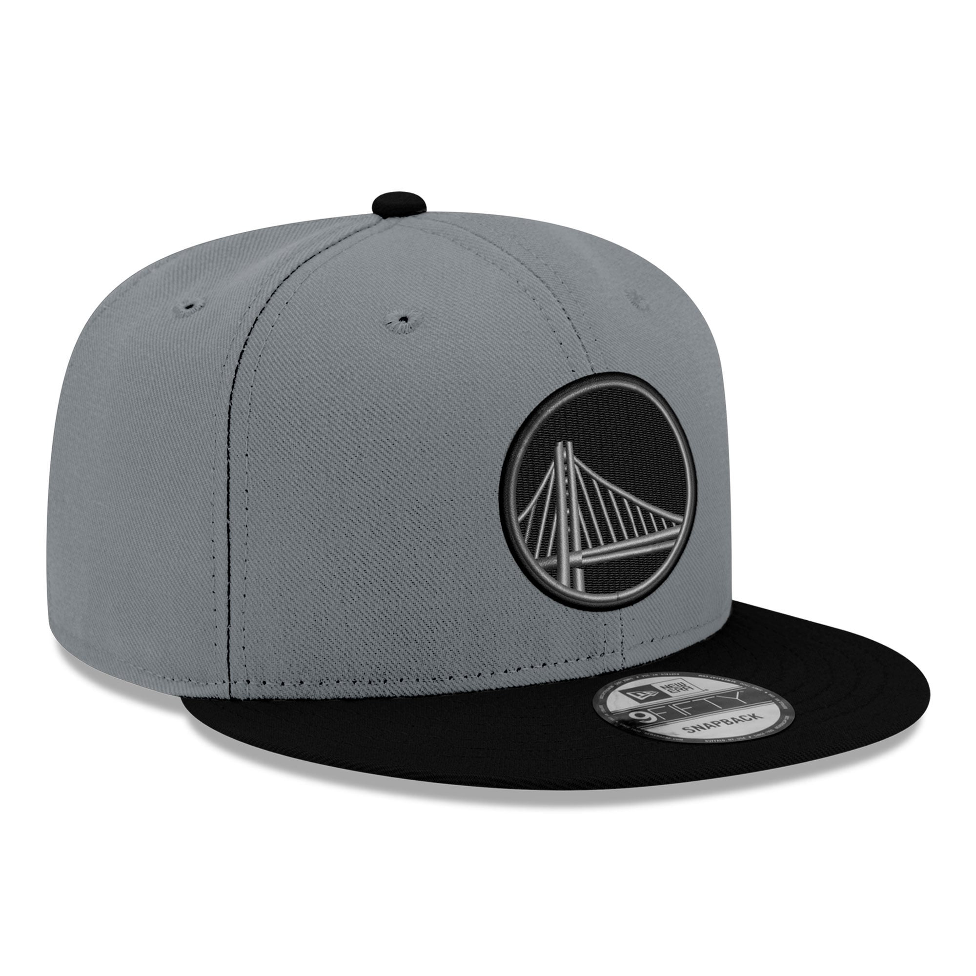Men's New Era Gray/Black Golden State Warriors Logo 2-Tone 9FIFTY Snapback Hat