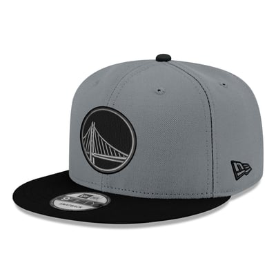 Golden State Warriors New Era Logo 2-Tone 9FIFTY Snapback Hat - Gray/Black
