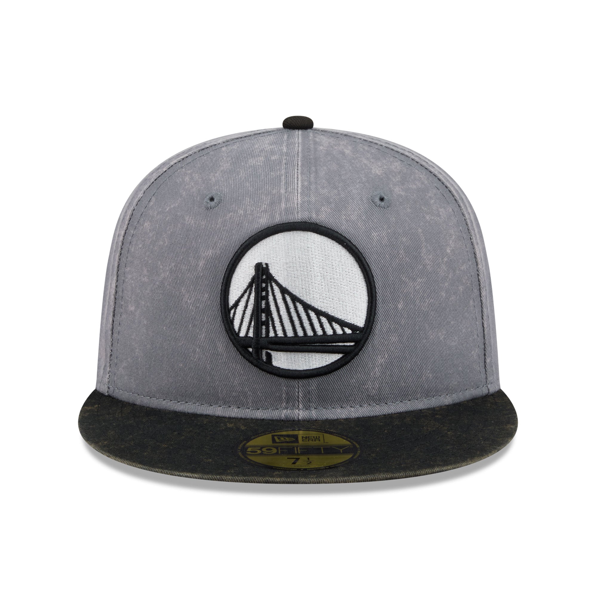 Men's New Era Gray/Black Golden State Warriors Washed 59FIFTY Fitted Hat
