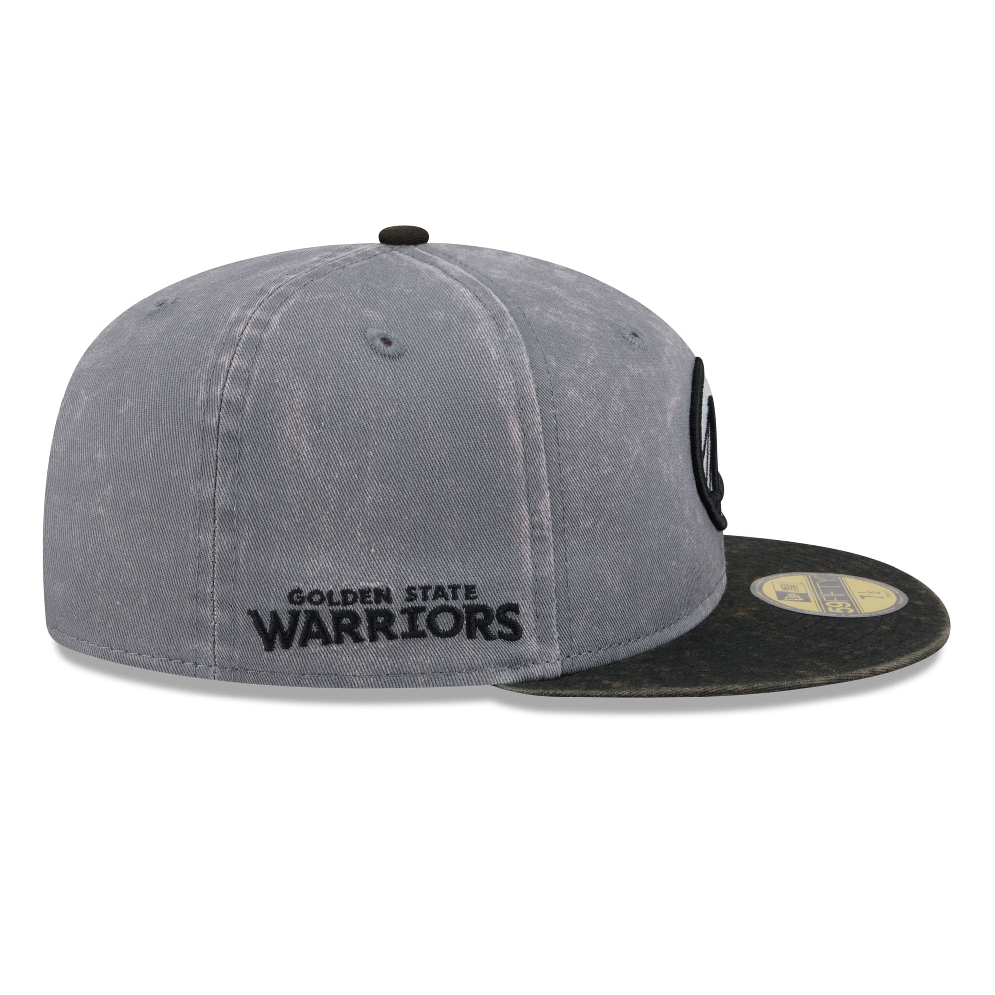 Men's New Era Gray/Black Golden State Warriors Washed 59FIFTY Fitted Hat
