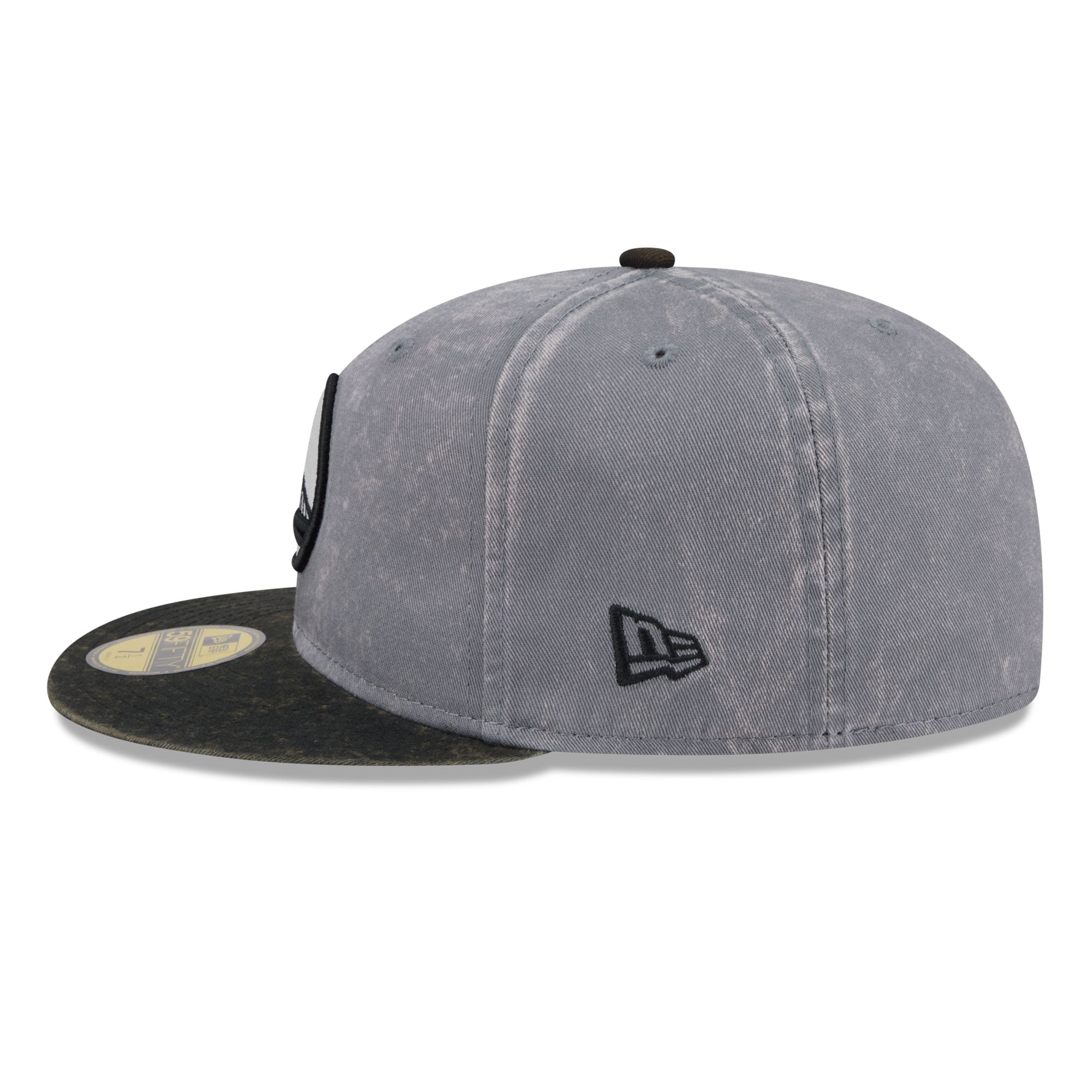 Men's New Era Gray/Black Golden State Warriors Washed 59FIFTY Fitted Hat