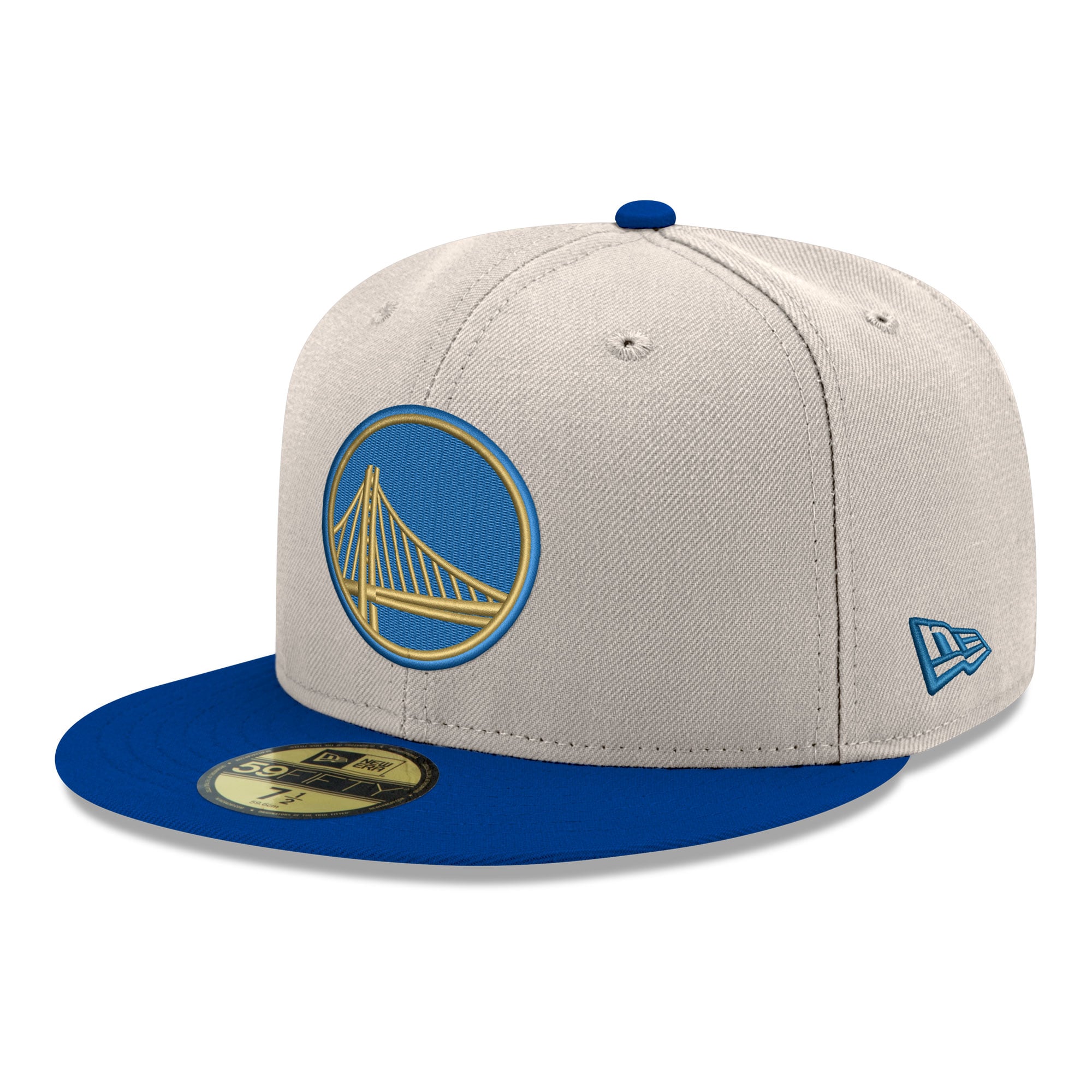 Men's New Era Gray/Royal Golden State Warriors Chrome 59FIFTY Fitted Hat