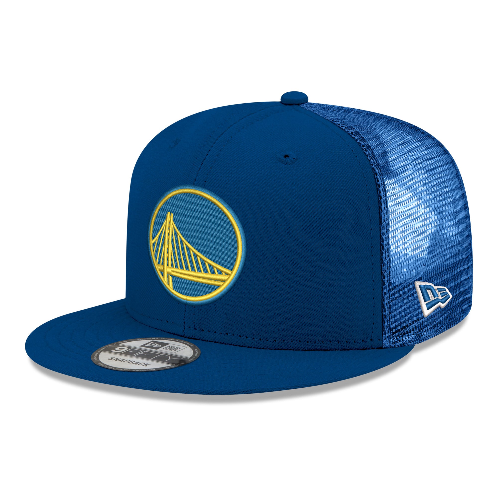 Men's New Era Royal Golden State Warriors Core Logo Meshback 9FIFTY Snapback Hat