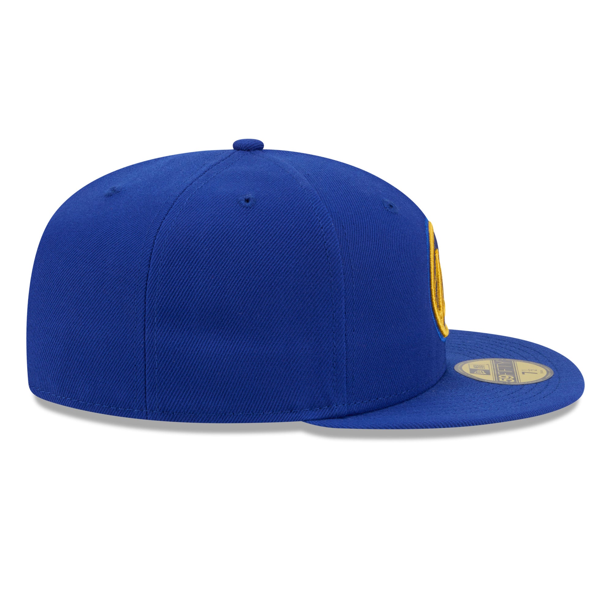 Men's New Era Royal Golden State Warriors Side Script 59FIFTY Fitted Hat
