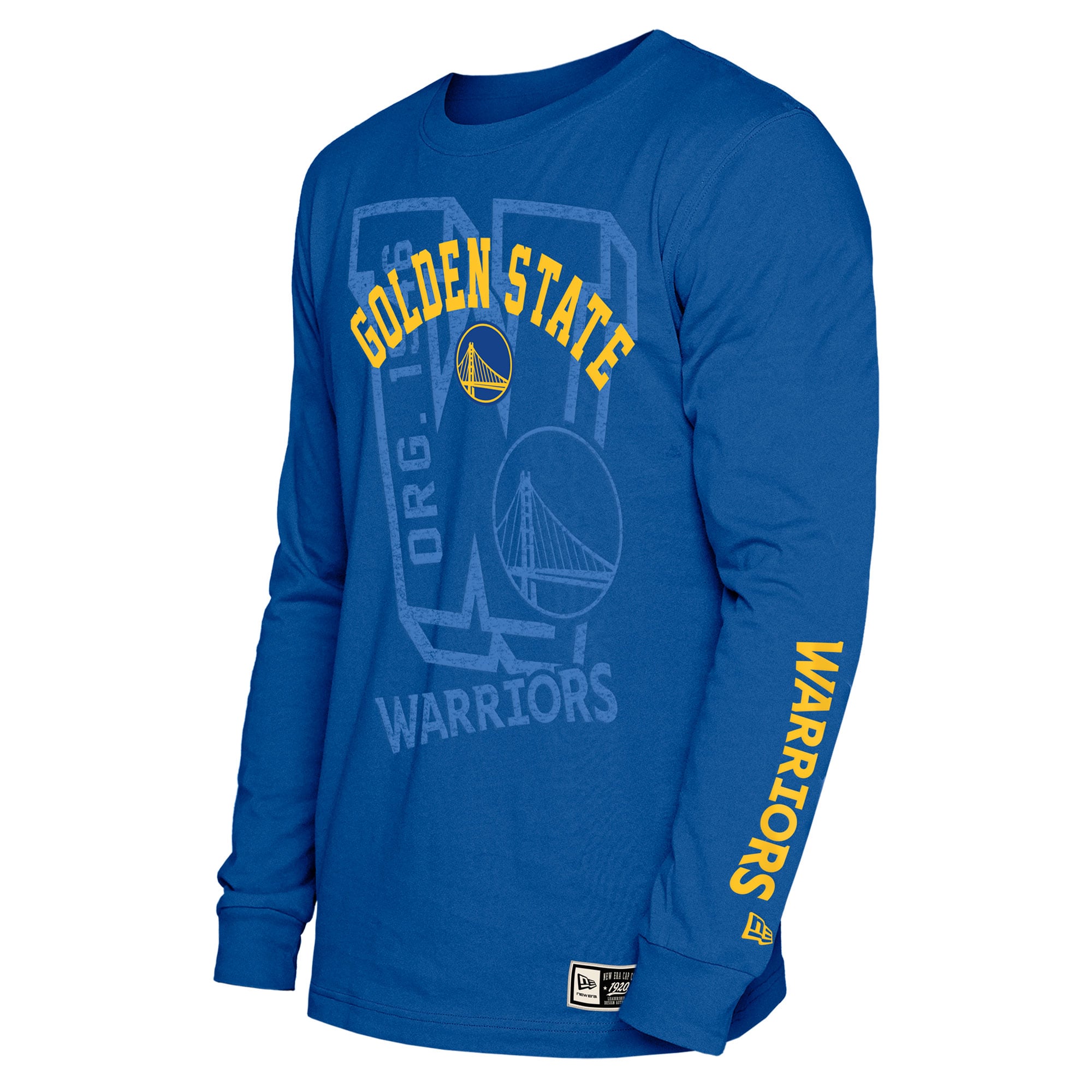 T-shirt à manches longues New Era Royal Golden State Warriors pour homme