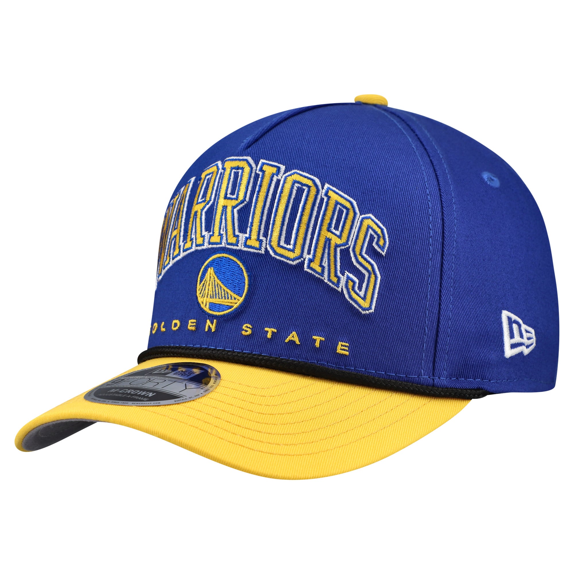 Men's New Era Royal/Gold Golden State Warriors Arch 9FORTY M-Crown A-Frame Adjustable Hat