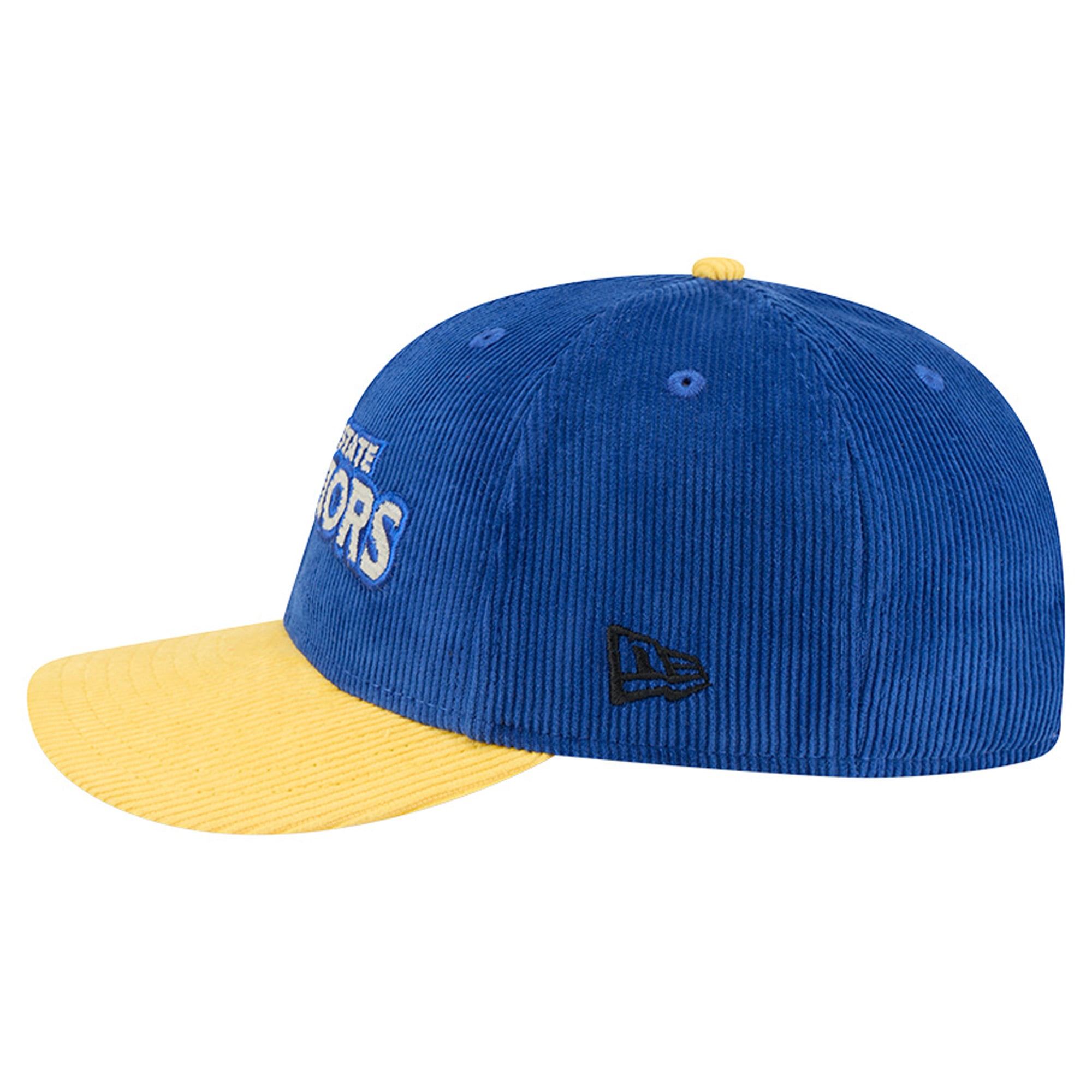 Casquette snapback New Era 9FIFTY en velours côtelé bleu royal/or Golden State Warriors pour homme