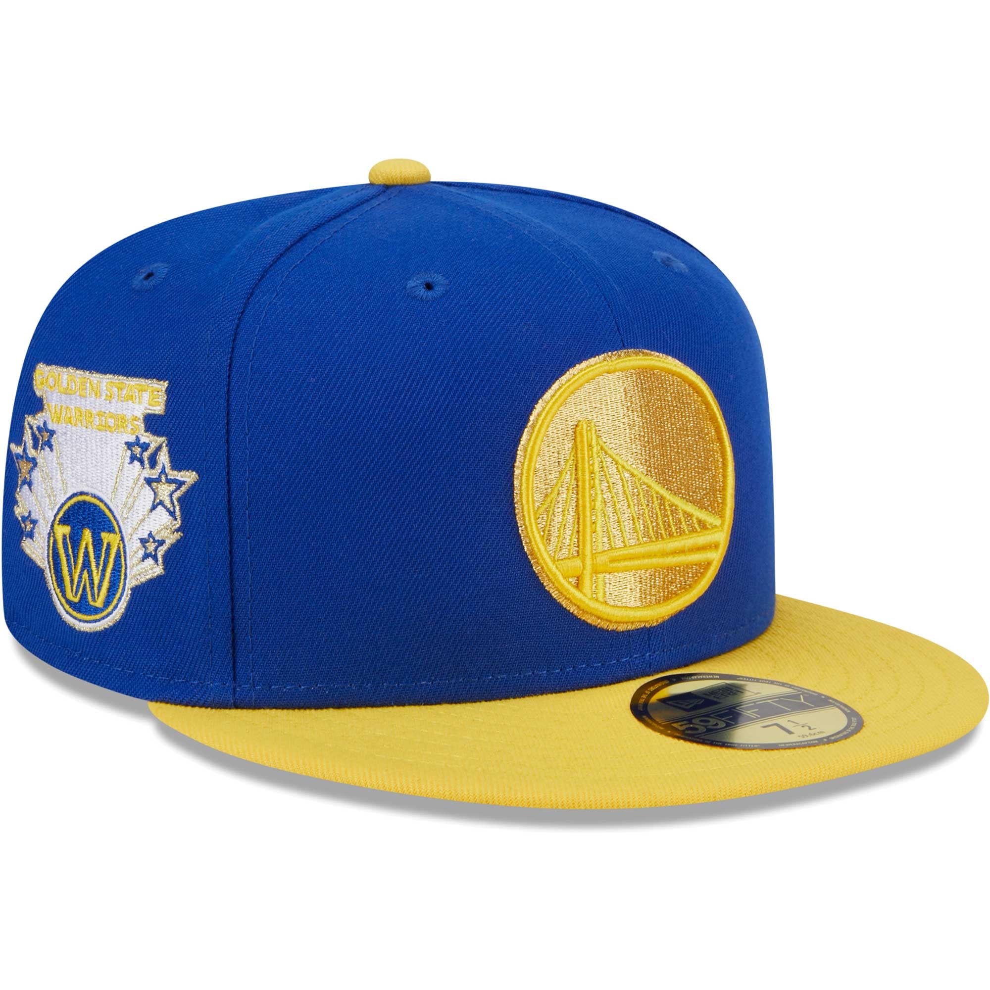 Men's Golden State Warriors New Era Royal/Gold Gameday Gold Pop Stars 59FIFTY Fitted Hat