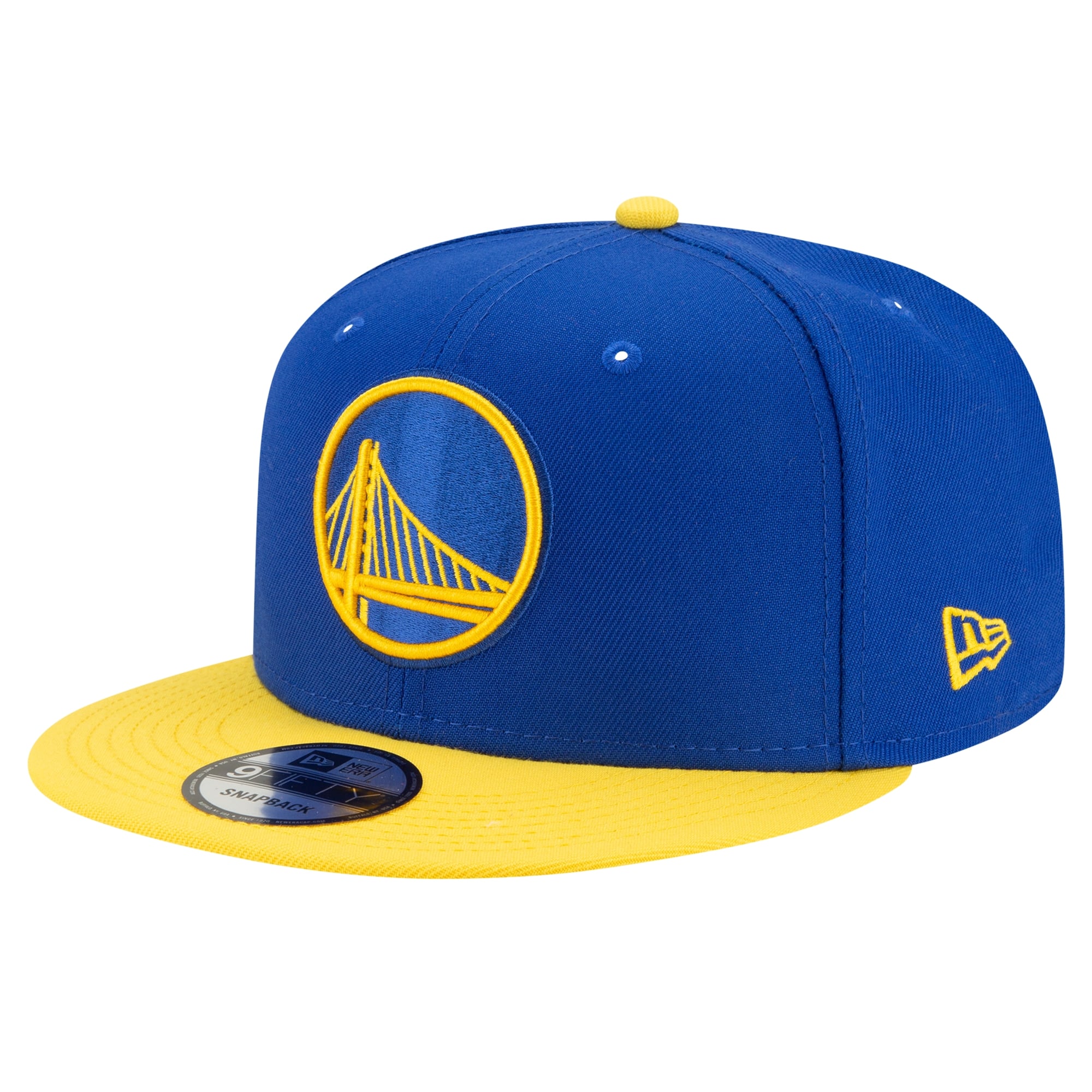 Men's Golden State Warriors New Era Royal/Gold Official Team Color 2Tone 9FIFTY Snapback Hat