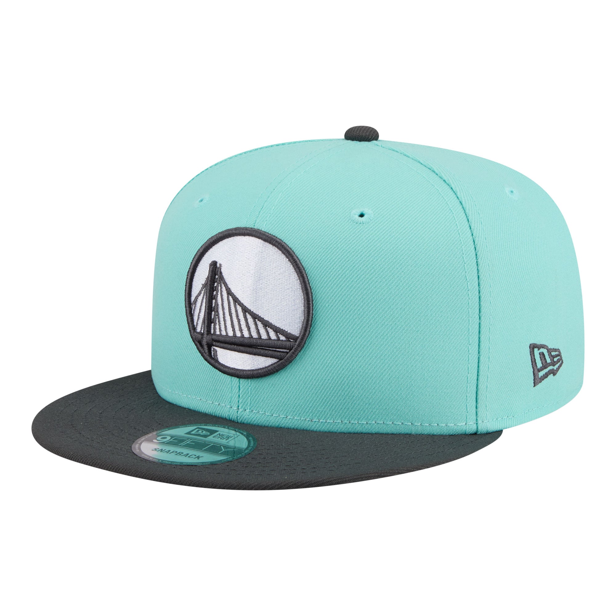 Men's Golden State Warriors New Era Turquoise/Charcoal Color Pack Two-Tone 9FIFTY Snapback Hat