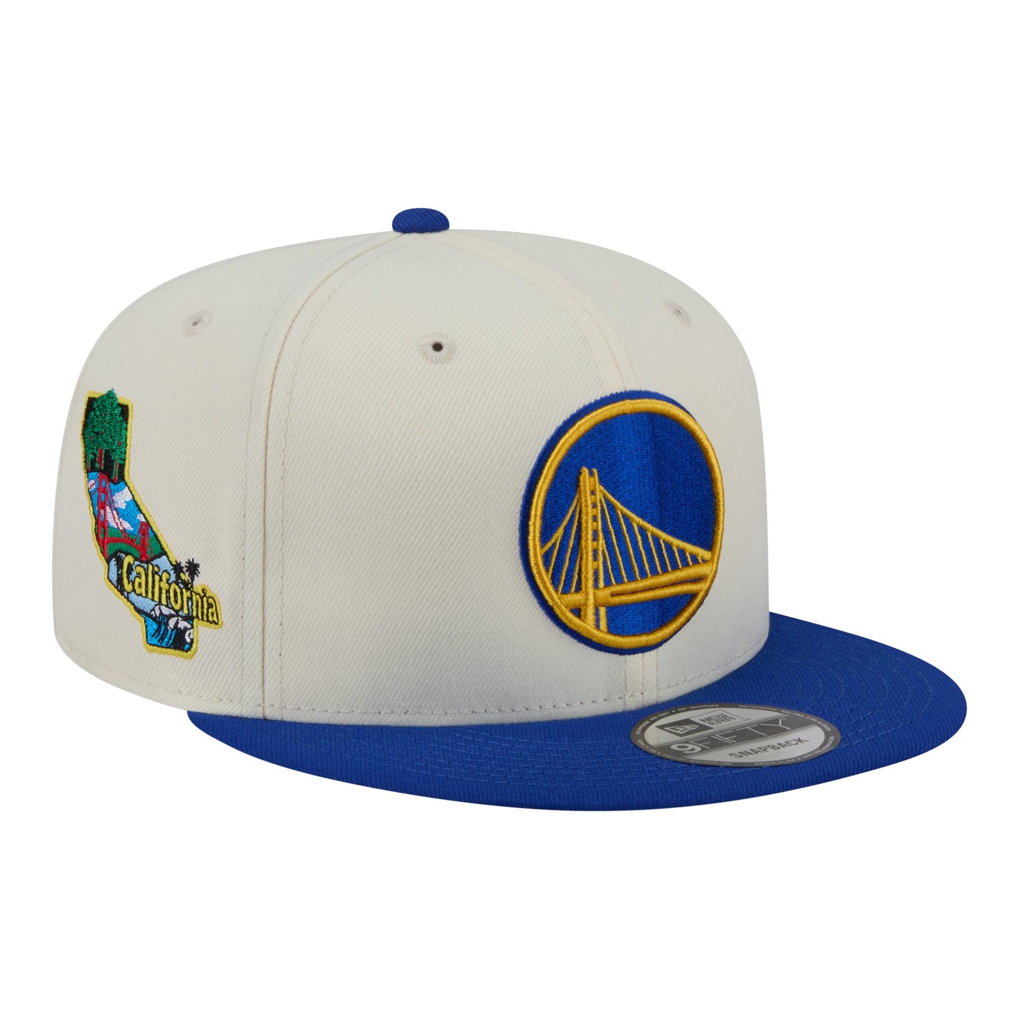 Men's New Era White Golden State Warriors Injection Localized 9FIFTY Snapback Hat