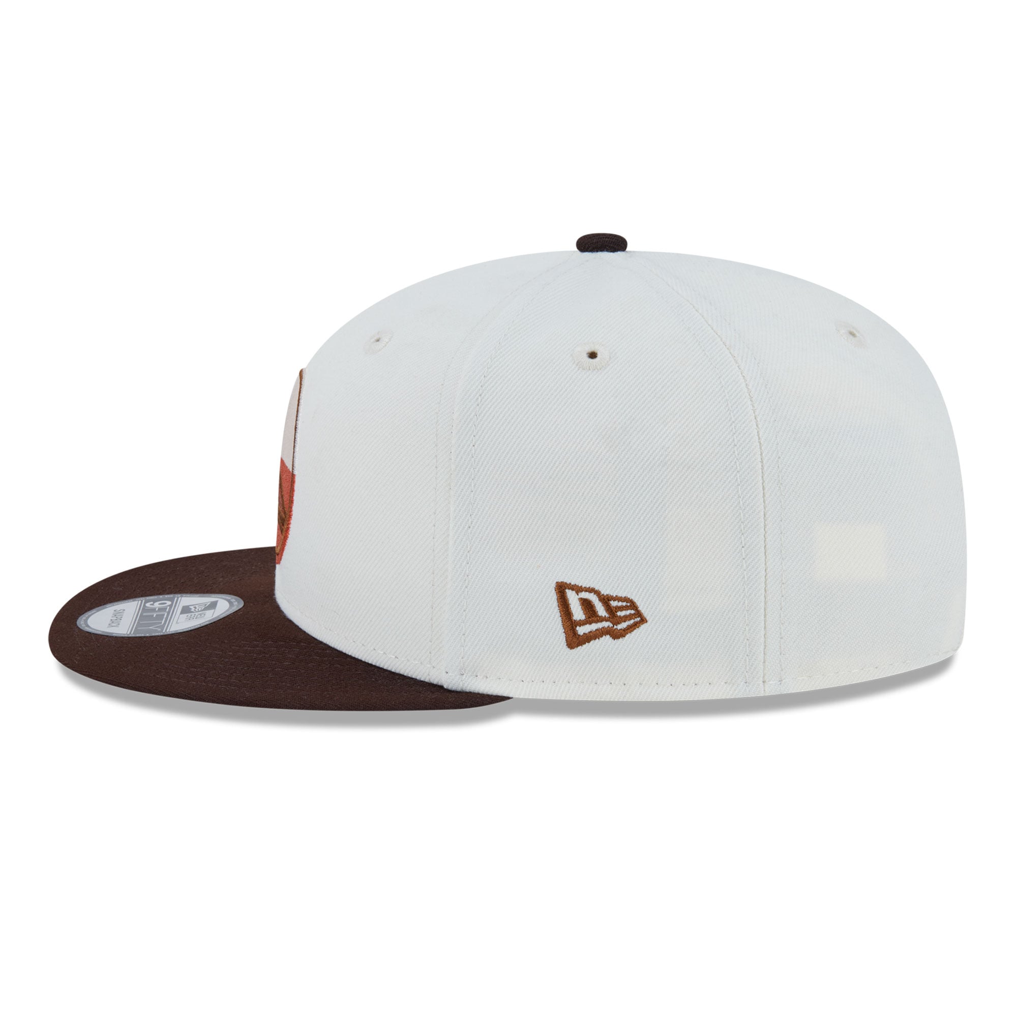 Casquette snapback New Era 9FIFTY blanche pour homme, Golden State Warriors, motif citrouille épicée