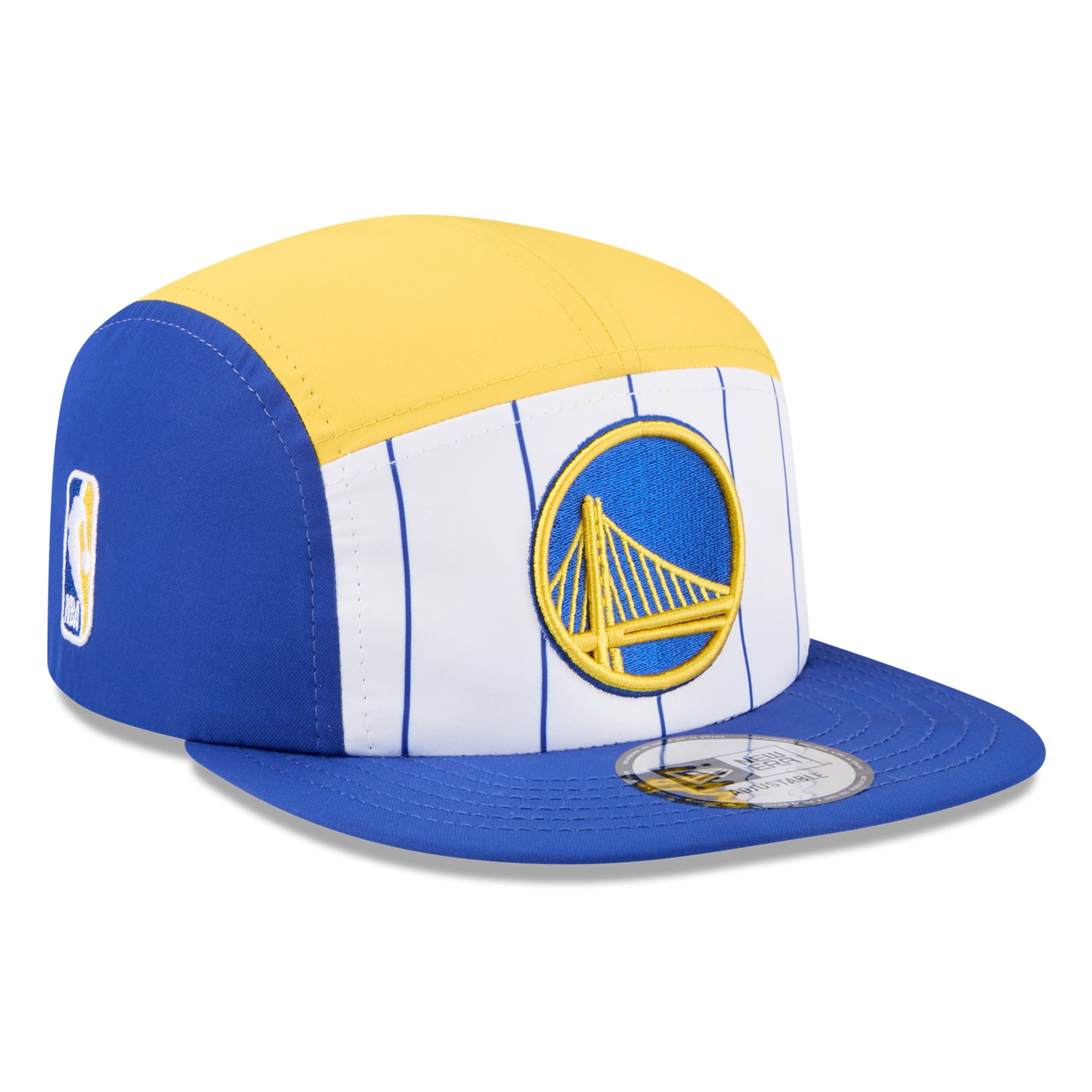 Men's Golden State Warriors New Era White/Royal 2025 NBA Tip Off Camper Adjustable Hat