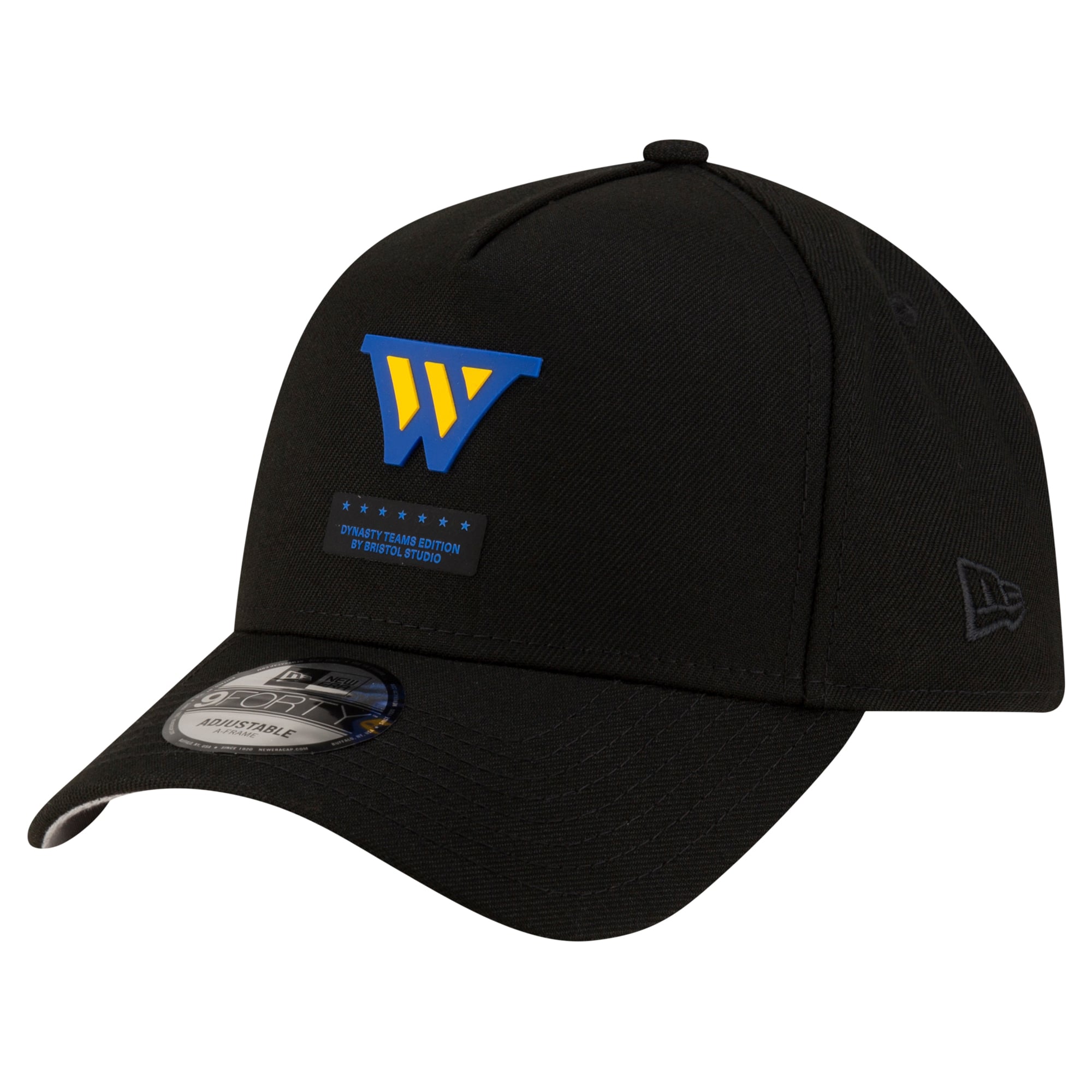 Men's New Era x Bristol Studio Black Golden State Warriors Dynasty Edition 9FORTY A-Frame Adjustable Hat
