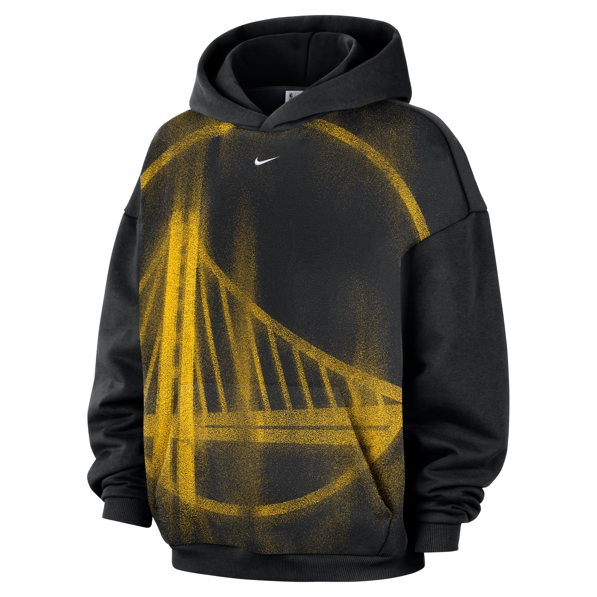 Sweat à capuche Nike Golden State Warriors 2026 Standard Issue Practice Icon Fleece noir pour homme