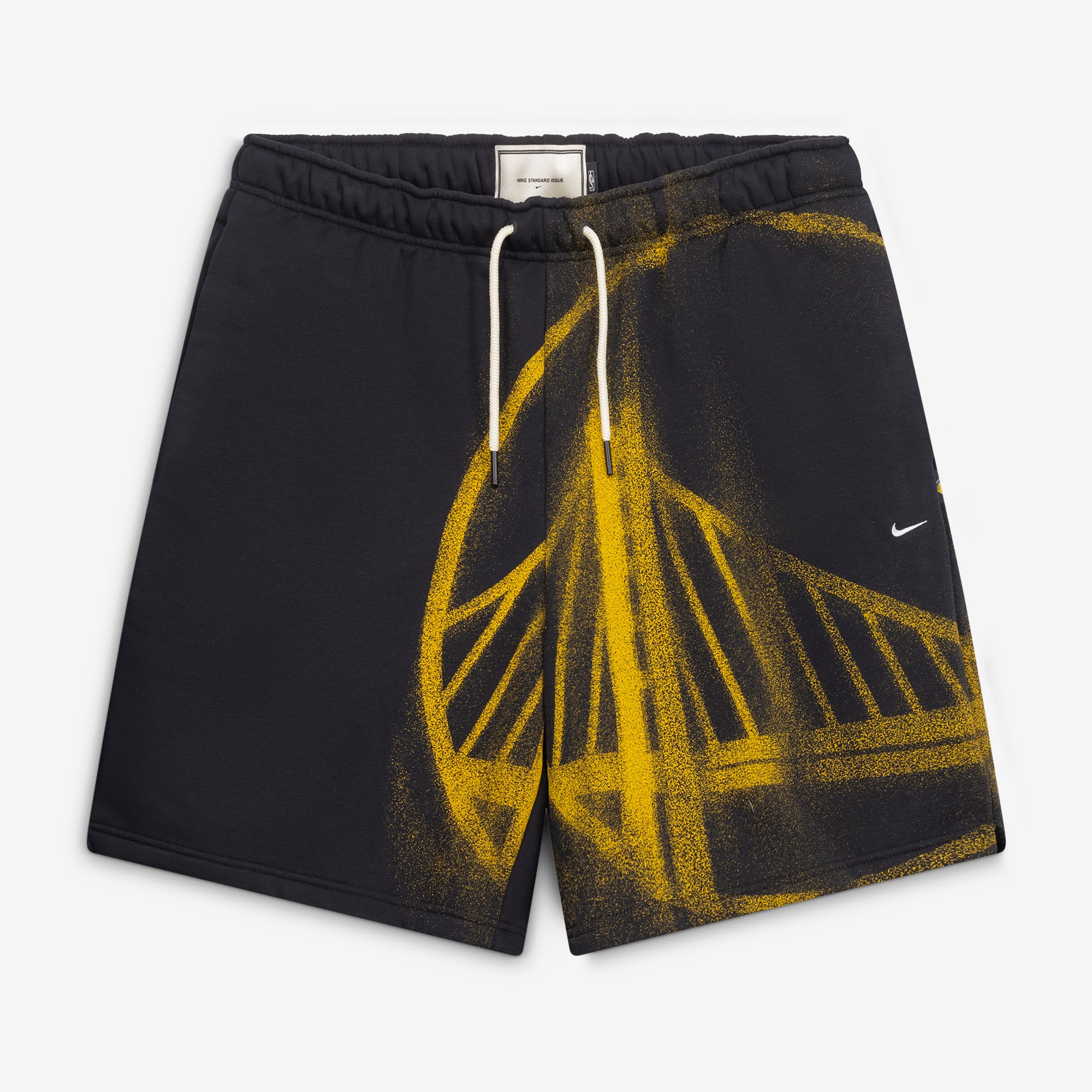 Short d'entraînement Nike Golden State Warriors 2026 Standard Issue Icon Fleece noir pour homme