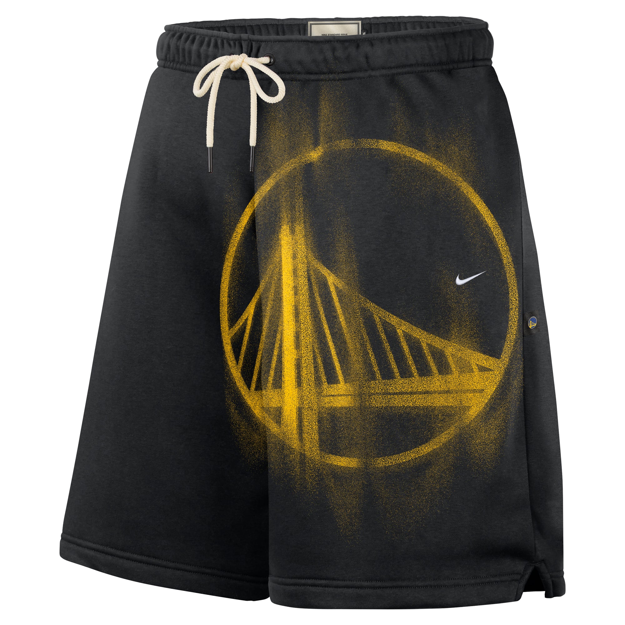 Short d'entraînement Nike Golden State Warriors 2026 Standard Issue Icon Fleece noir pour homme