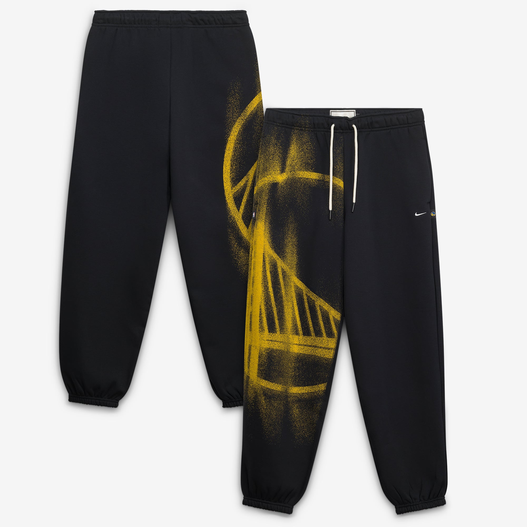 Pantalon de sport Nike Golden State Warriors 2026 Standard Issue Icon Fleece fuselé noir pour homme