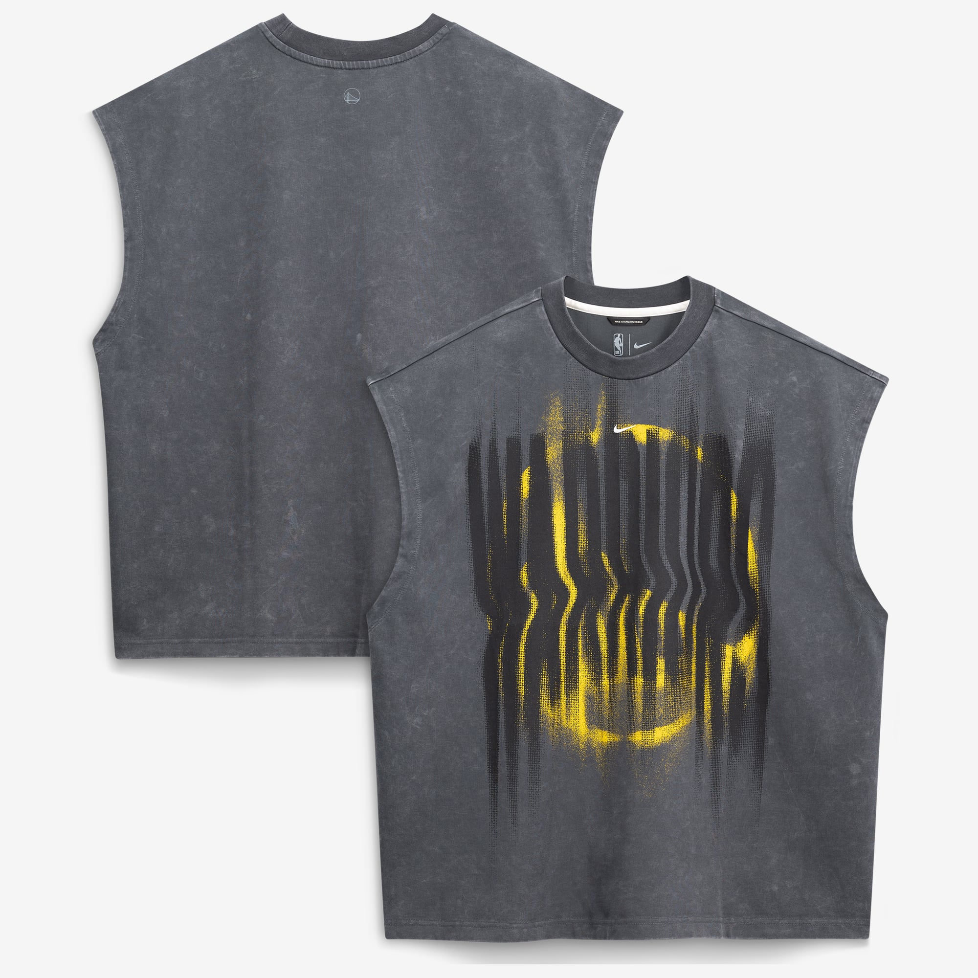 Débardeur d'avant-match Nike Golden State Warriors 2026 Standard Issue, couleur anthracite, pour homme