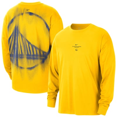 Golden State Warriors Nike 2026 Standard Issue Pre-Game Performance Long Sleeve T-Shirt - Gold