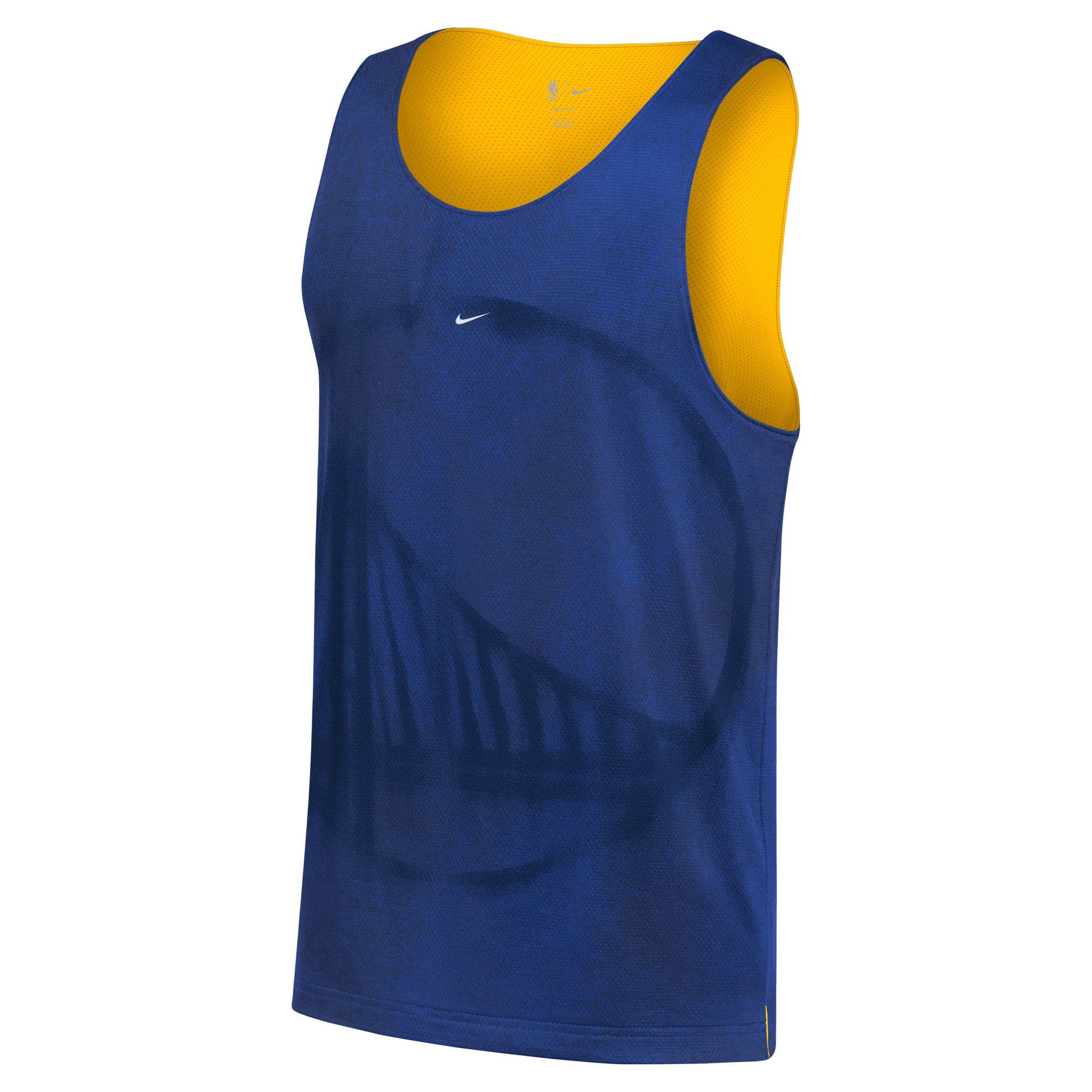 Men's Nike Royal/Gold Golden State Warriors 2026 Standard Issue Practice Icon Mesh Reversible Jersey