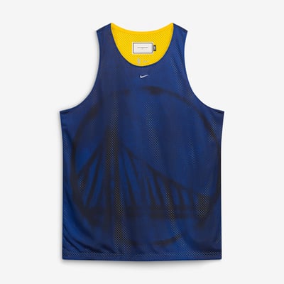 Golden State Warriors Nike 2026 Standard Issue Practice Icon Mesh Reversible Jersey - Royal/Gold