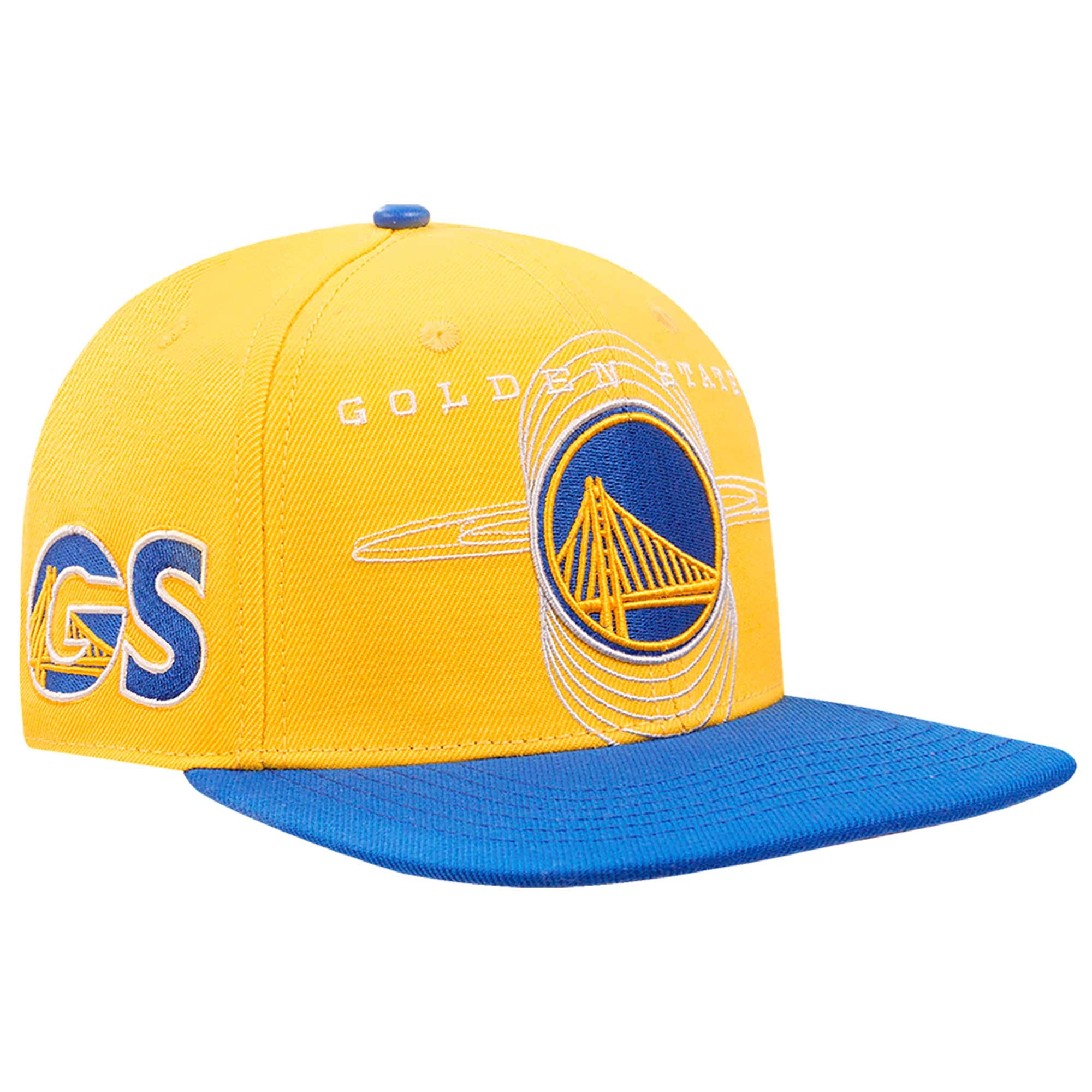 Men's Golden State Warriors Pro Standard Gold/Royal Logo Morph Snapback Hat