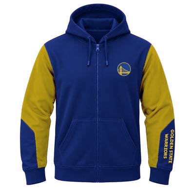  Golden State Warriors Profile Big & Tall Full-Zip Fleece Hoodie - Royal